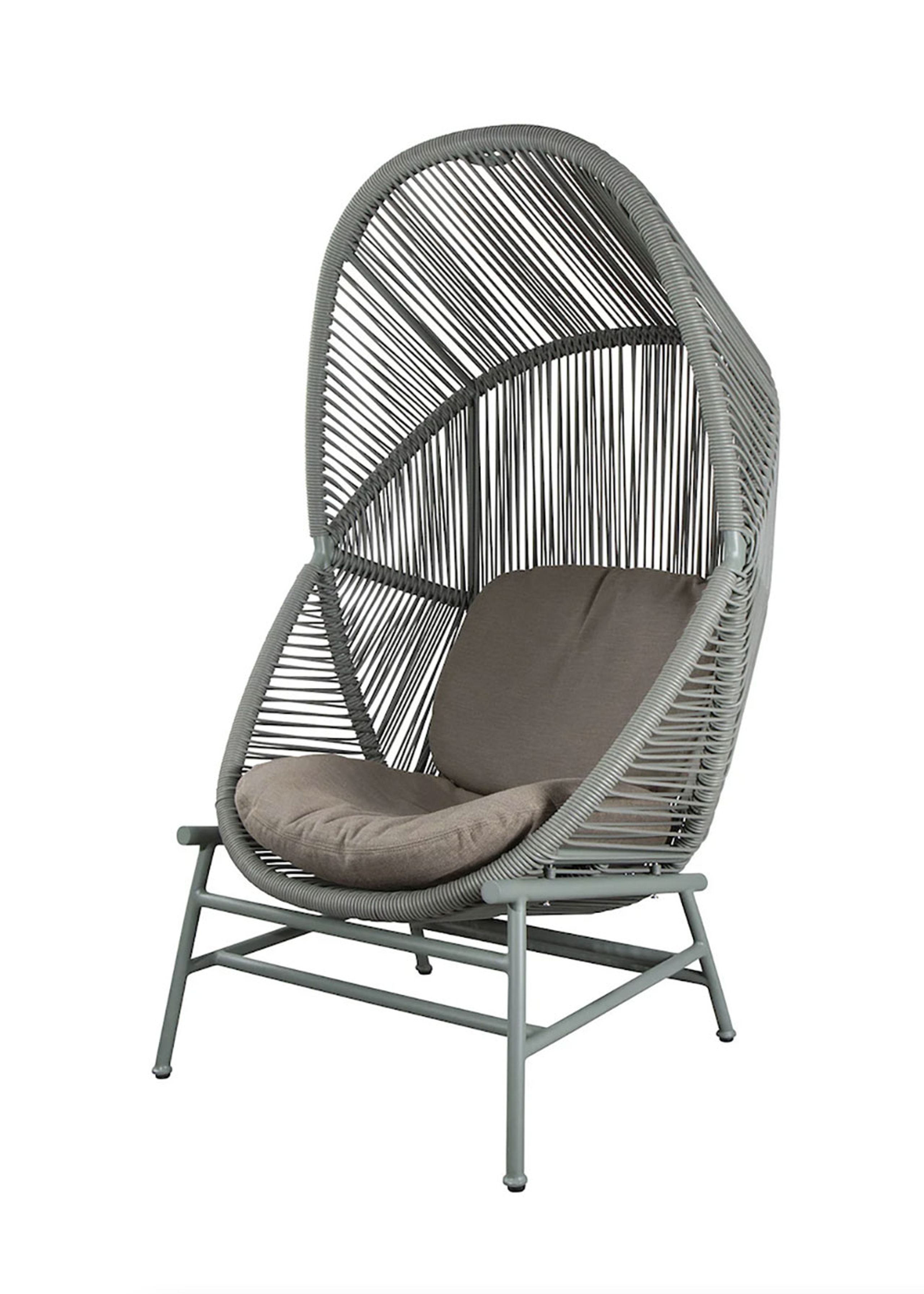 Cane-line - Hanging Chair - Hive Hanging Chair - Seat: Dusty Green, Aluminium / Frame: Dusty Green, Aluminium / Cushion: Taupe, Cane-line AirTouch