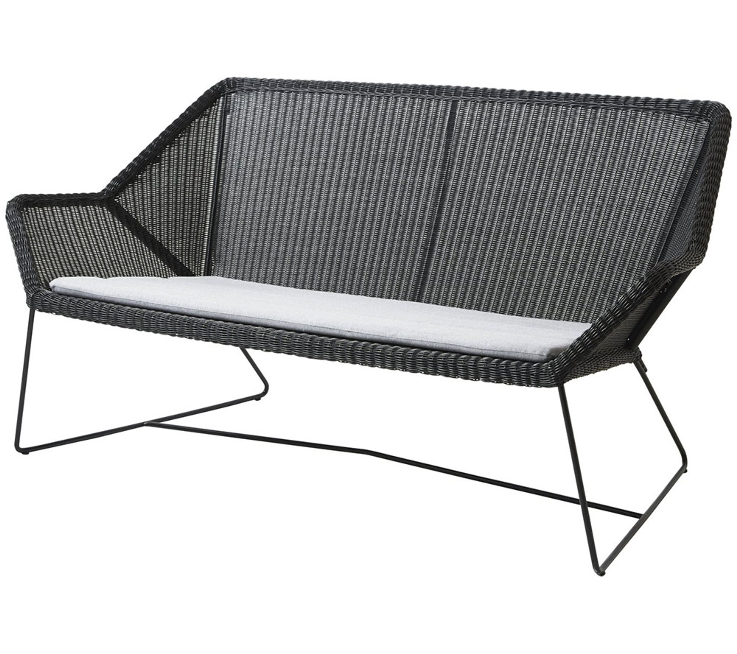 Cane-line - Venkovní polštáře - Breeze 2 Seater Lounge Sofa Cushion - Light grey - Cane-line Natté