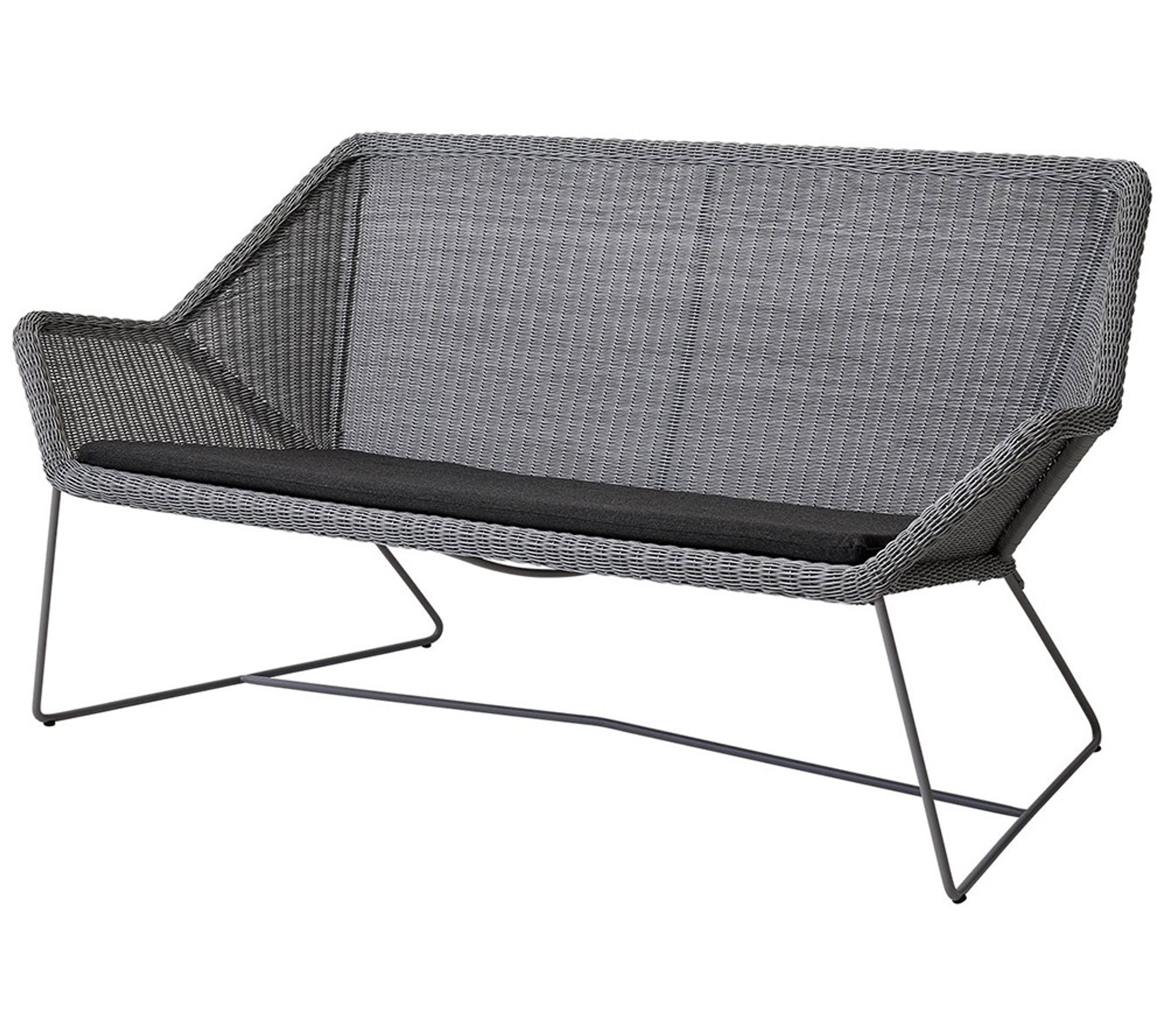 Cane-line - Coussin - Breeze 2 Seater Lounge Sofa Cushion - Black - Cane-line Natté