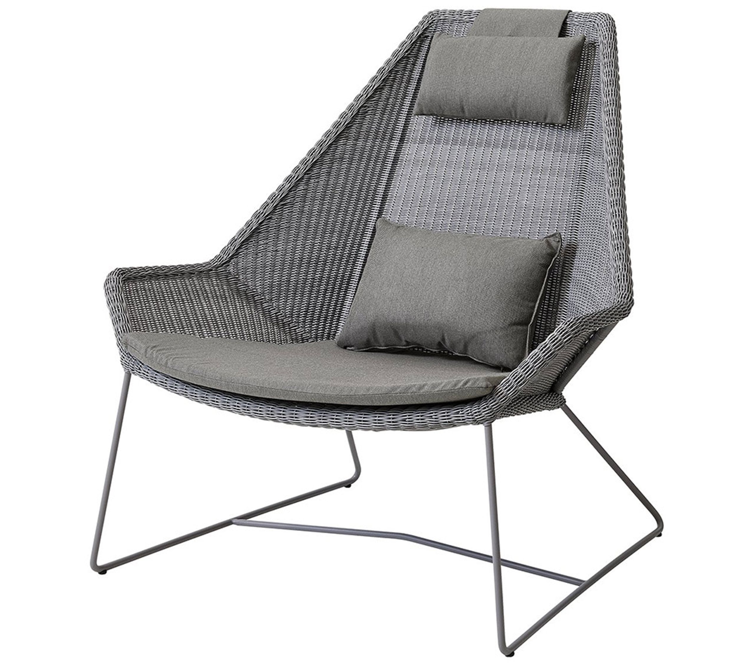 Cane-line - Cushion - Breeze Highback Lounge Chair Cushion - Taupe - Cane-line Natté