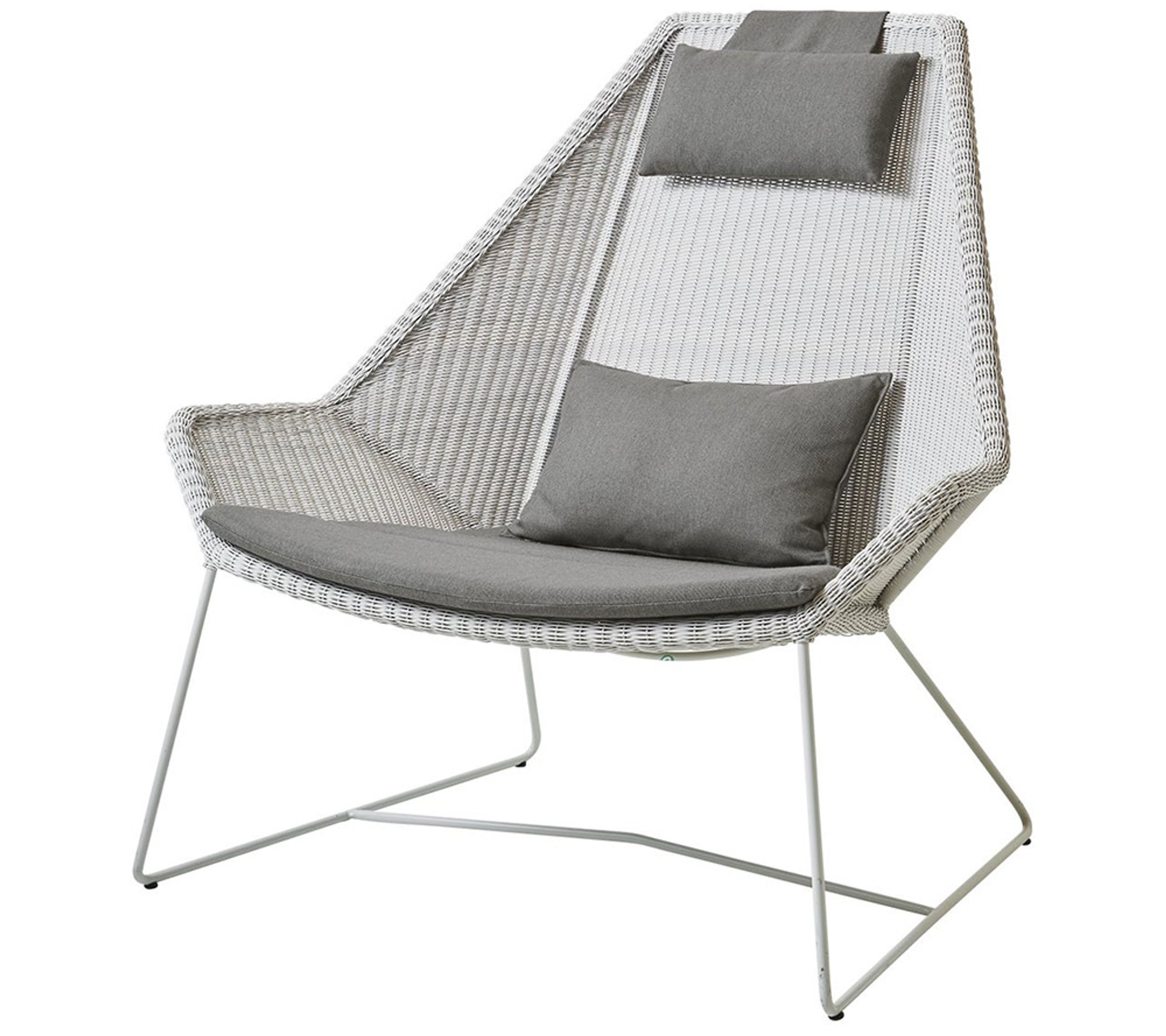 Cane-line - Cushion - Breeze Highback Lounge Chair Cushion - Taupe - Cane-line Natté
