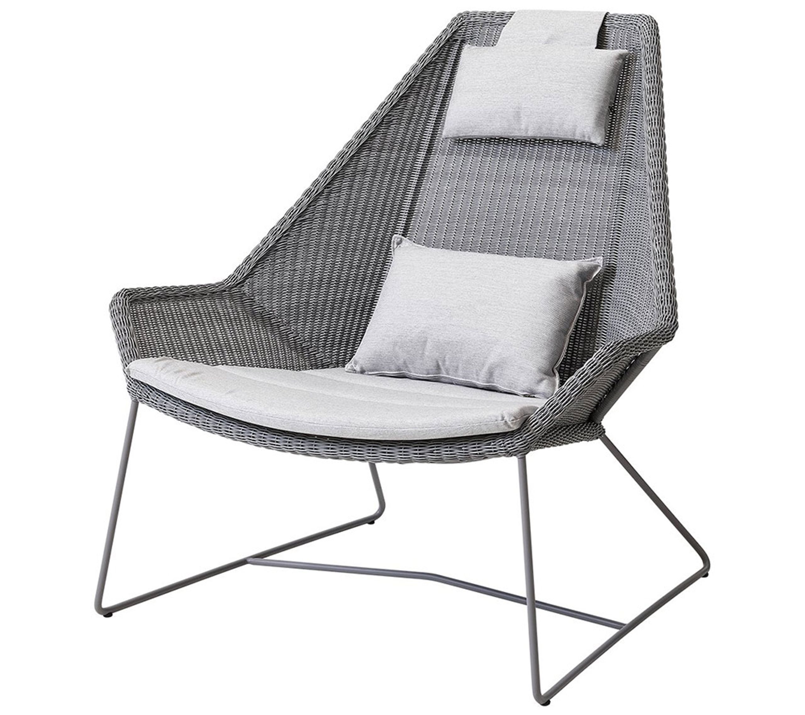 Cane-line - Hynde - Breeze Highback Loungestol Hynde - Lysegrå - Cane-line Natté