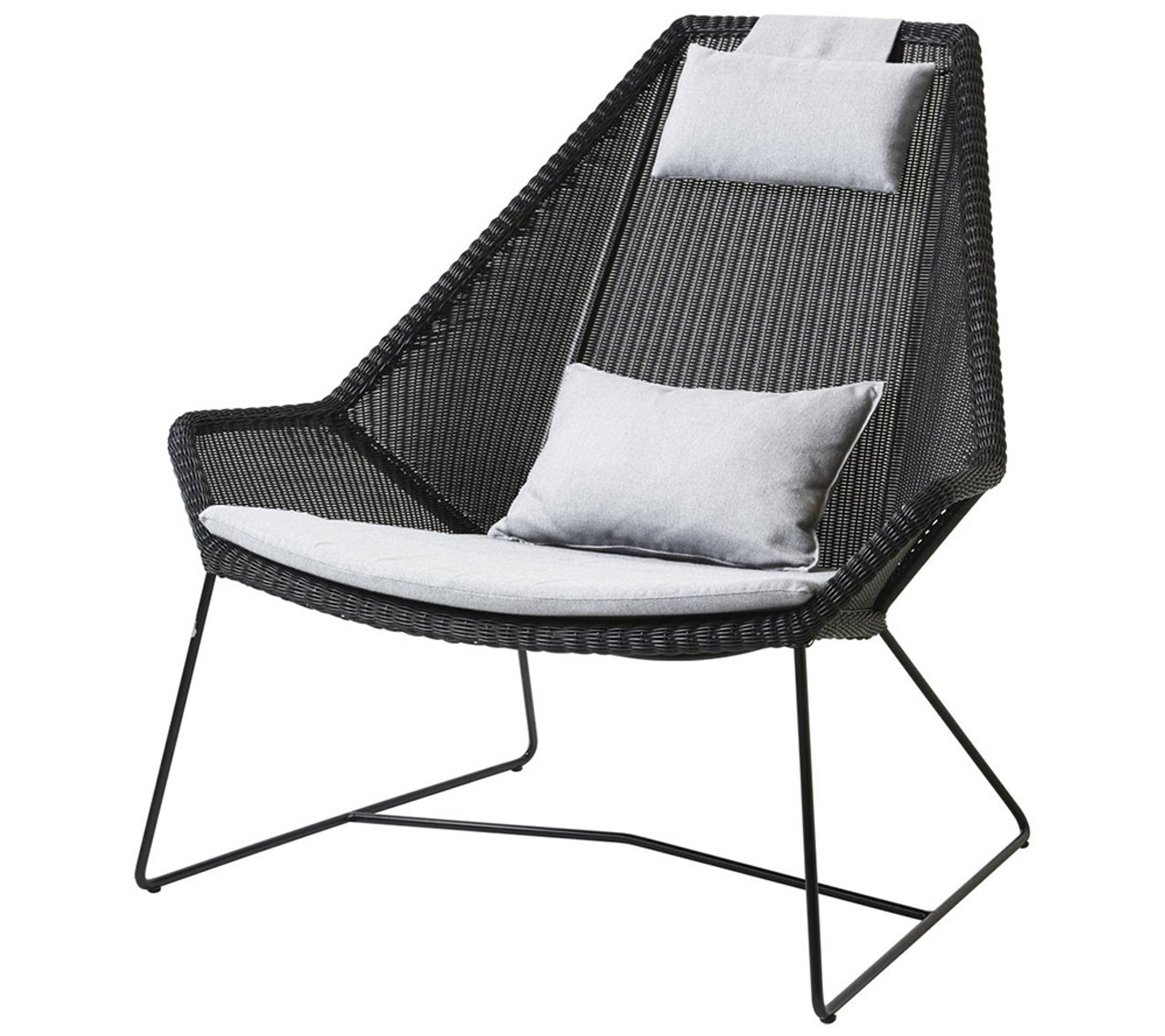 Cane-line - Hynde - Breeze Highback Loungestol Hynde - Lysegrå - Cane-line Natté