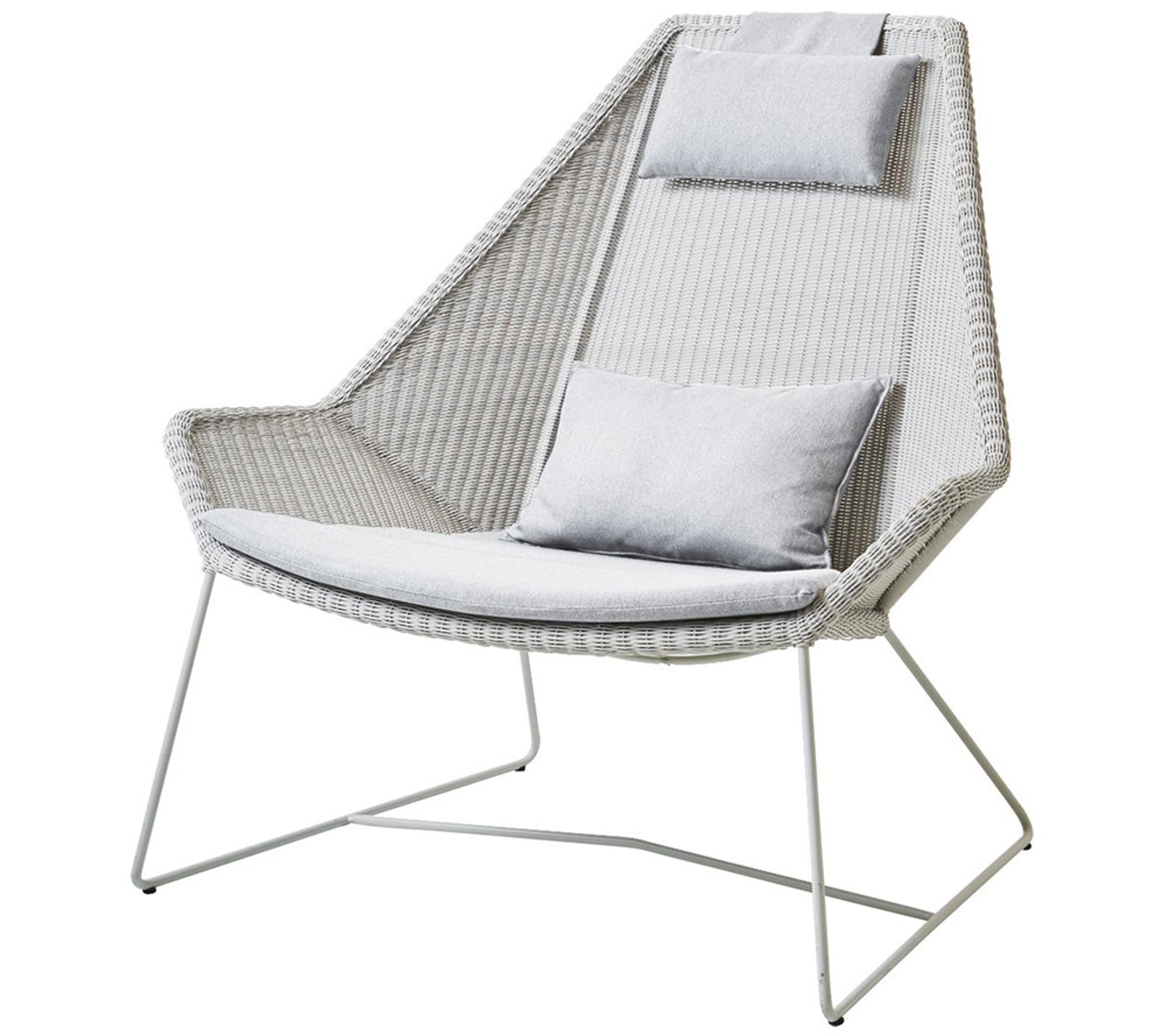 Cane-line - Hynde - Breeze Highback Loungestol Hynde - Lysegrå - Cane-line Natté