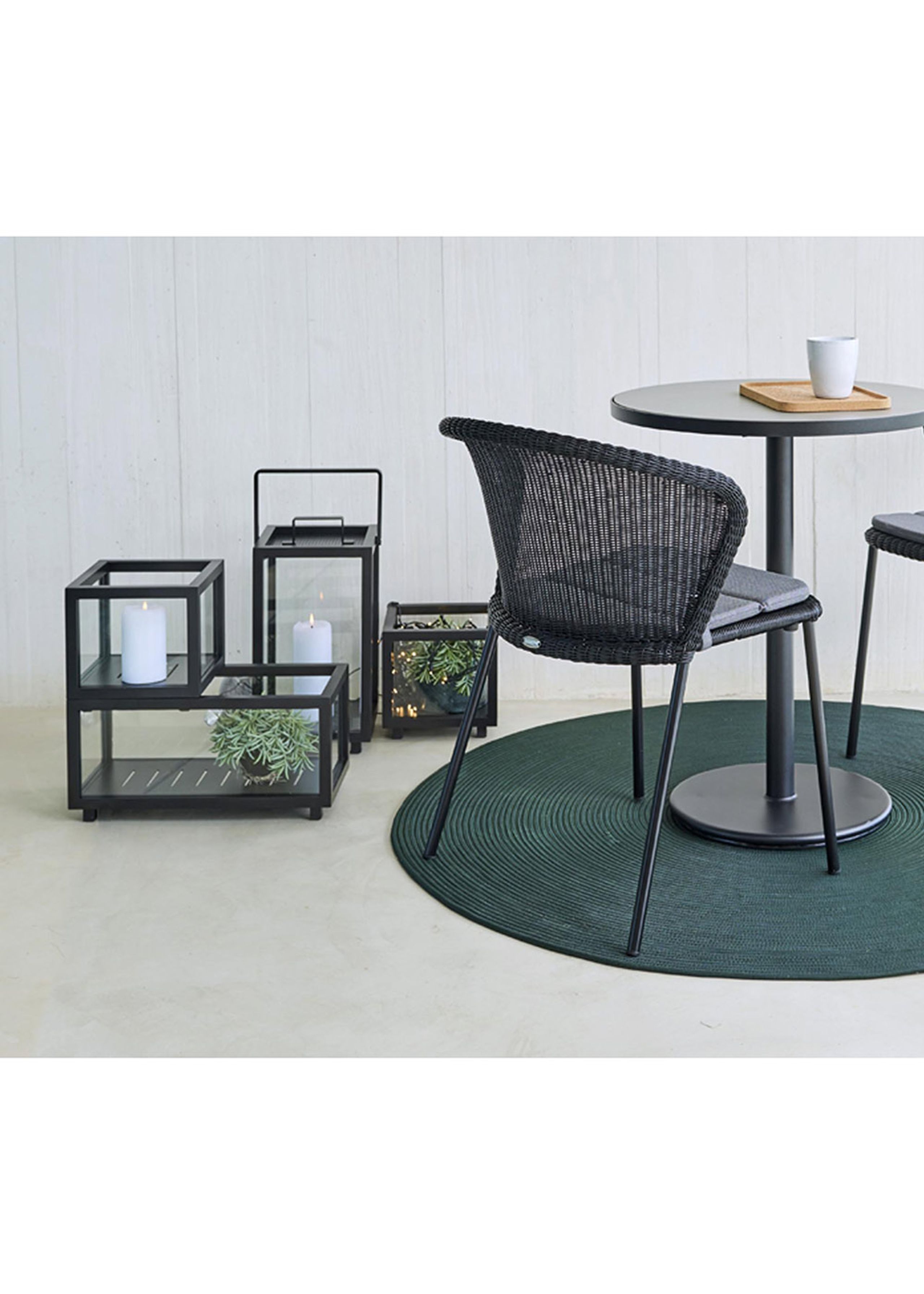 Cane-line - Lantern - Lightbox - Lava grey - Large