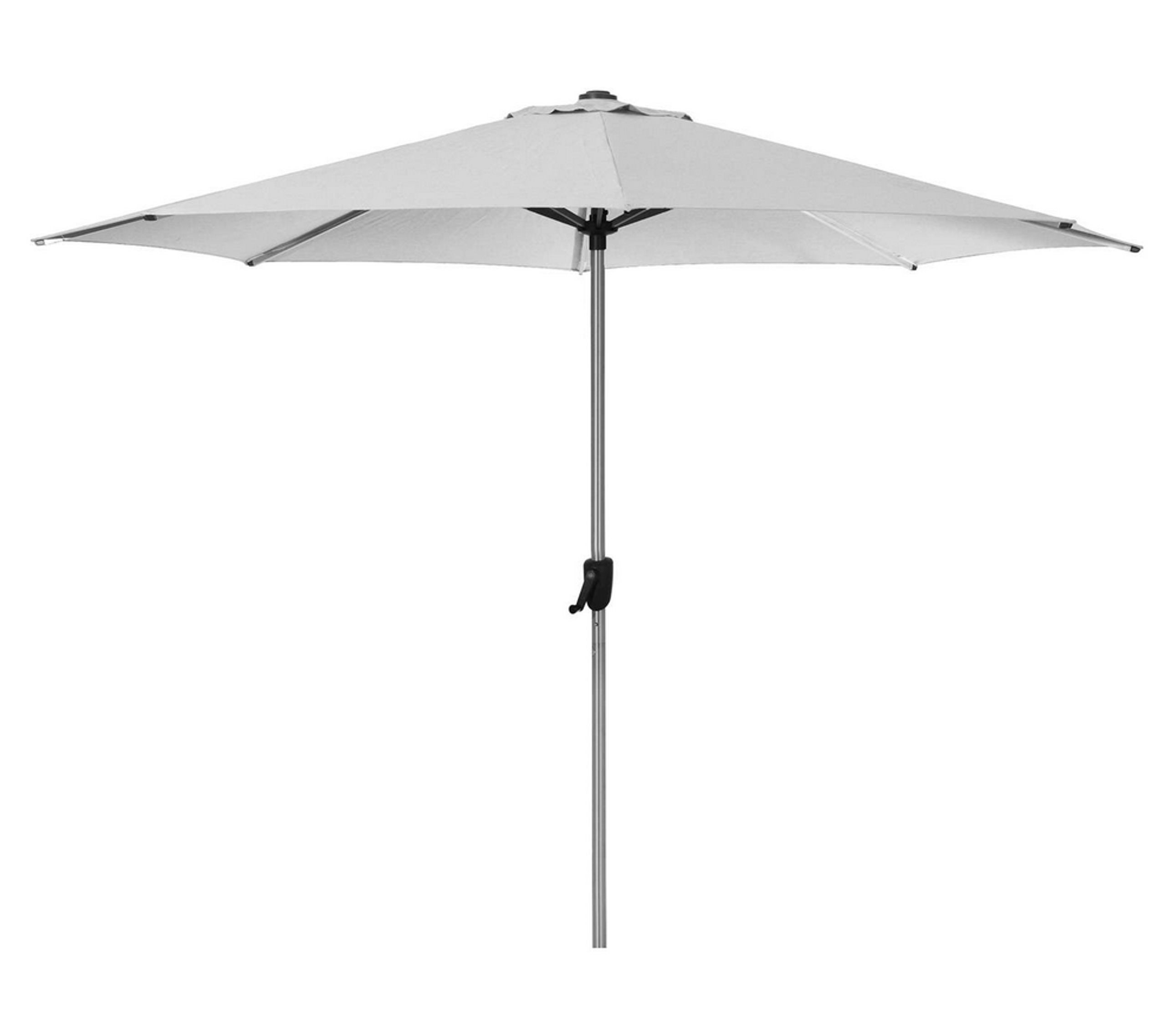 Cane-line - Parasol - Sunshade parasol m/tilt system - Silver Mat Anodized / Dusty white