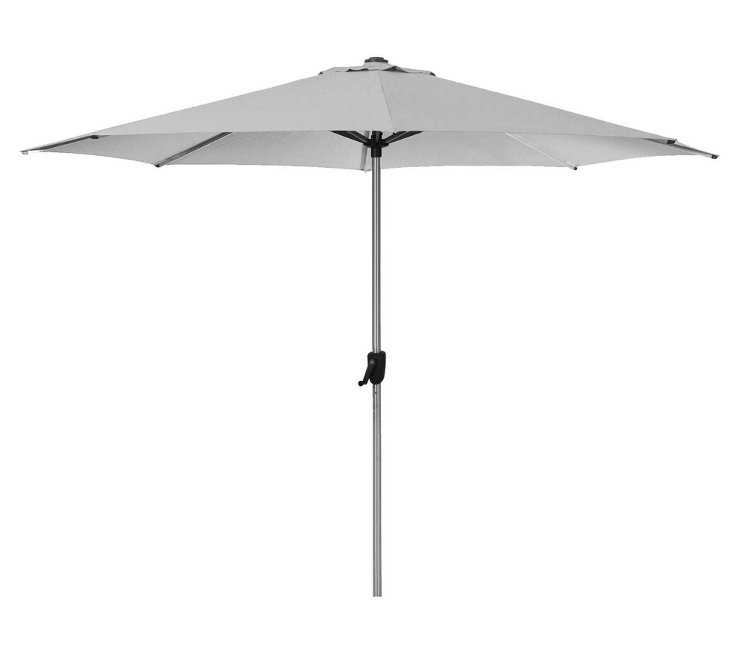 Cane-line - Parasol - Sunshade parasol m/tilt system - Silver Mat Anodized / Light Grey
