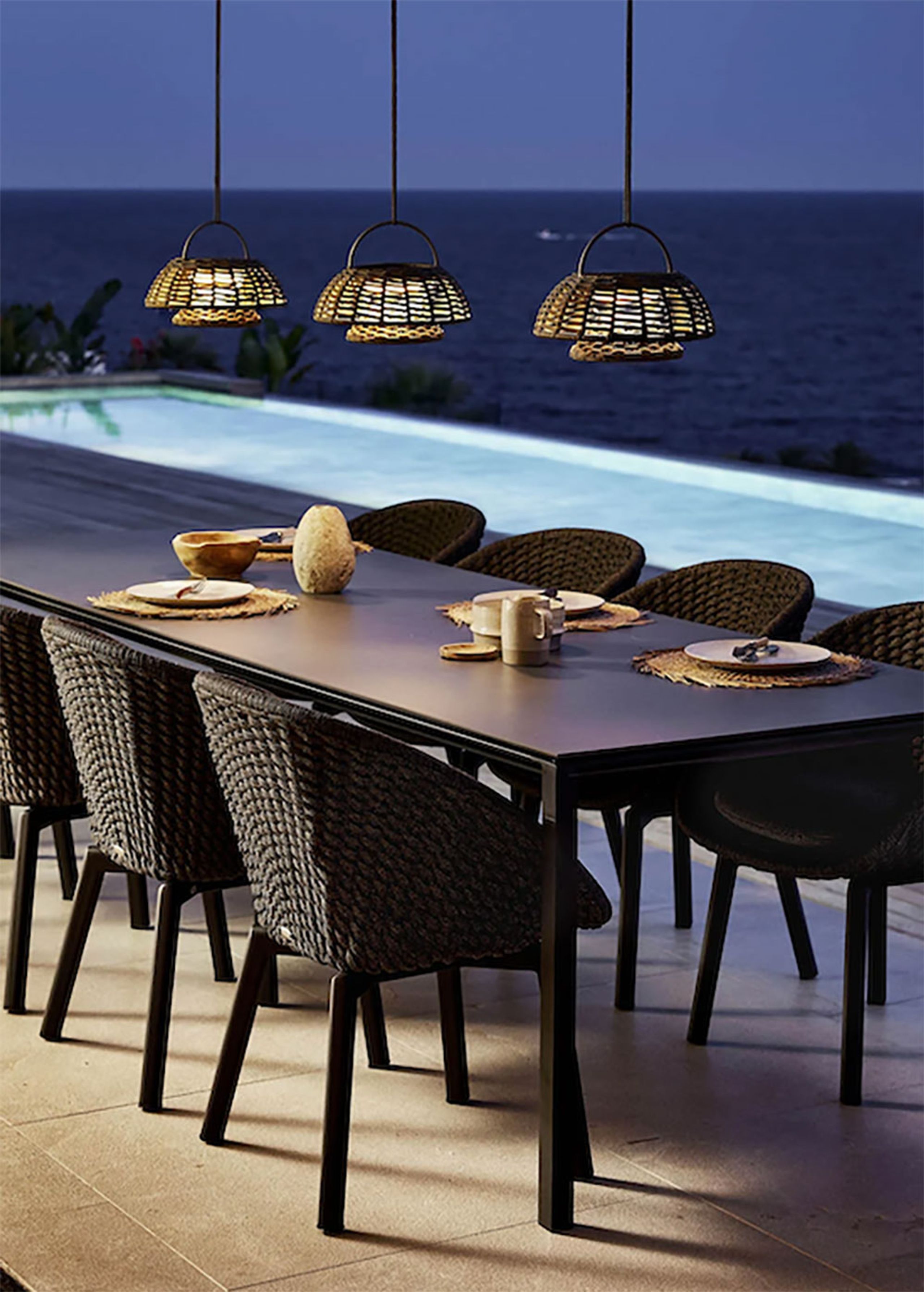 Cane-line - Pendolo - Illusion Lampe Til Ophæng - Cane-line Soft Rope, Taupe