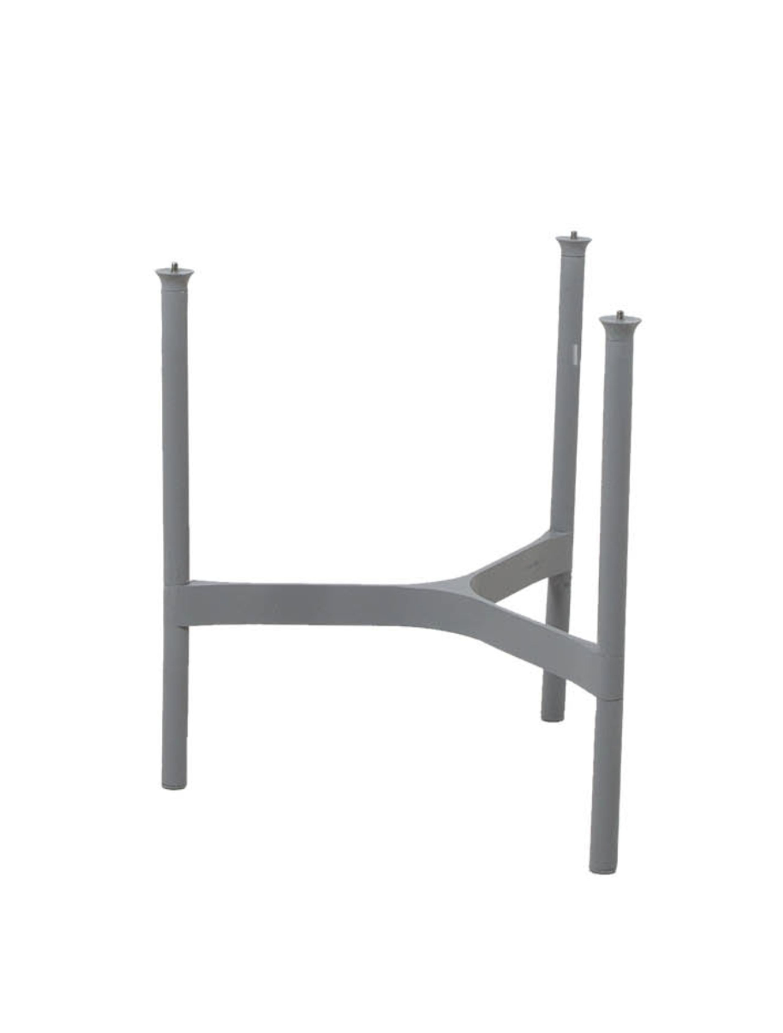 Cane-line - Frames - Twist Sofabordunderstel - Lille - Light Grey, Aluminium