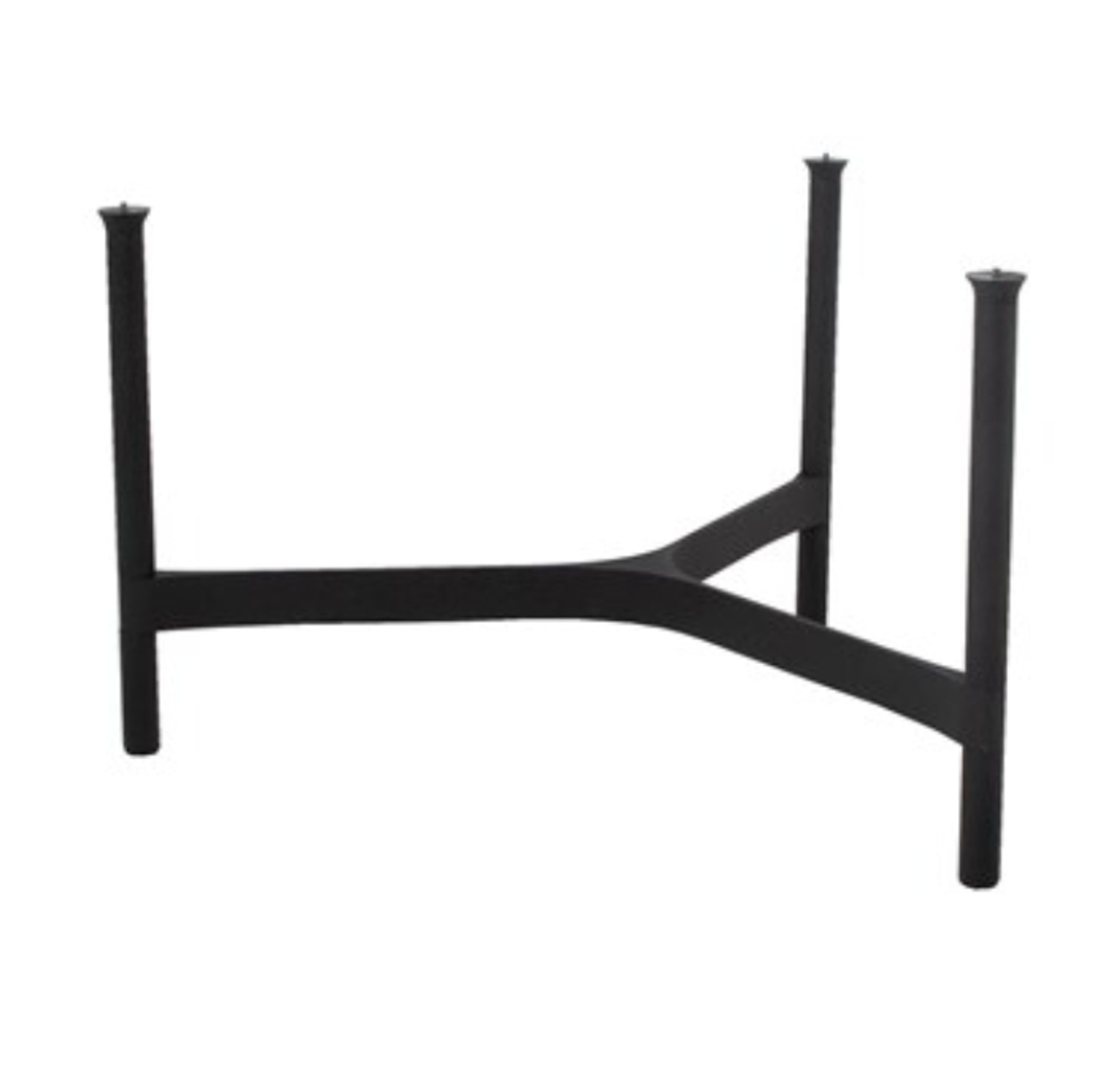 Cane-line - Nohy stola - Twist coffee table base - large - Lava Grey, Aluminium