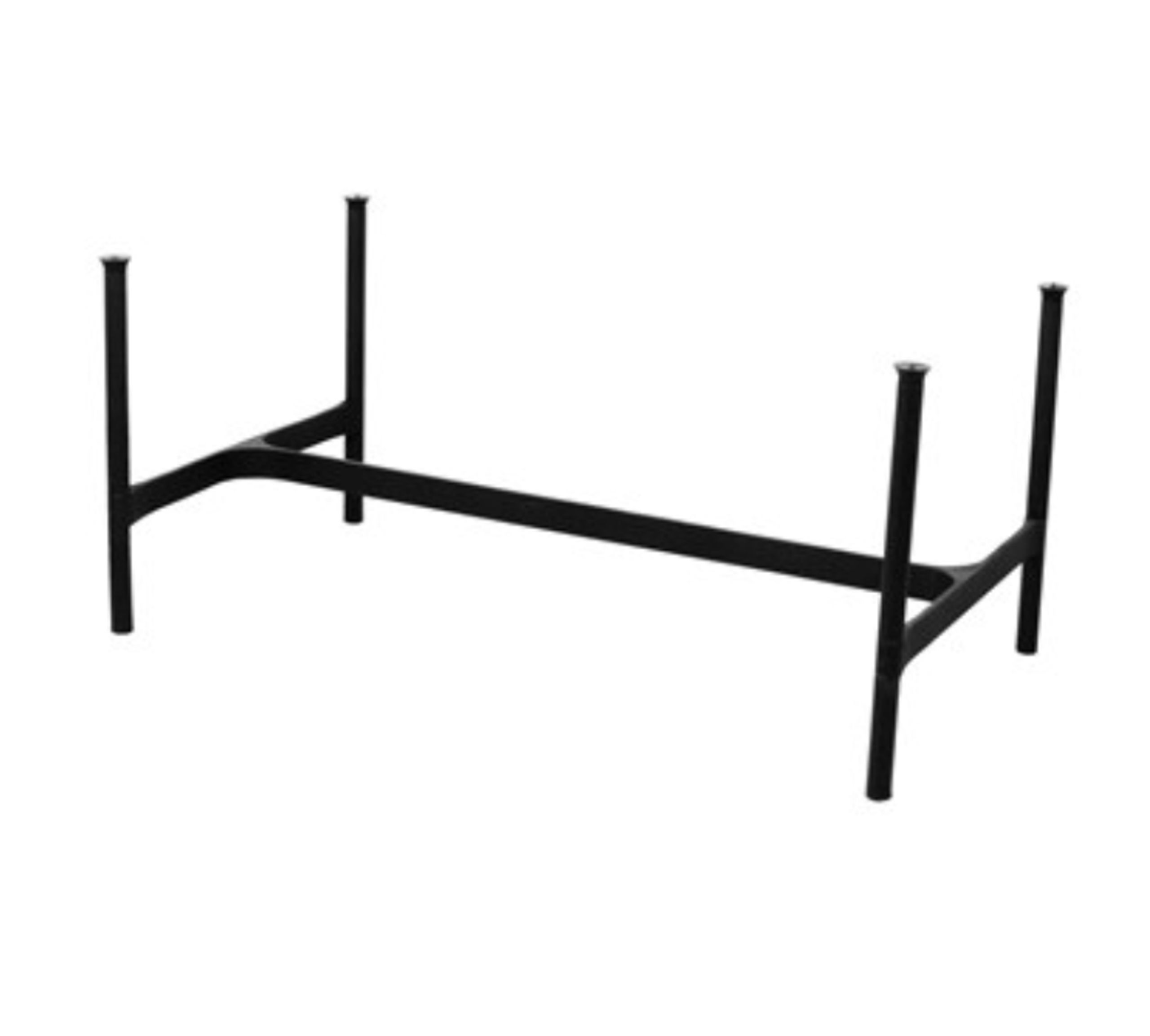 Cane-line - Frames - Twist Sofabordunderstel - Rekt. - Lava Grey, Aluminium