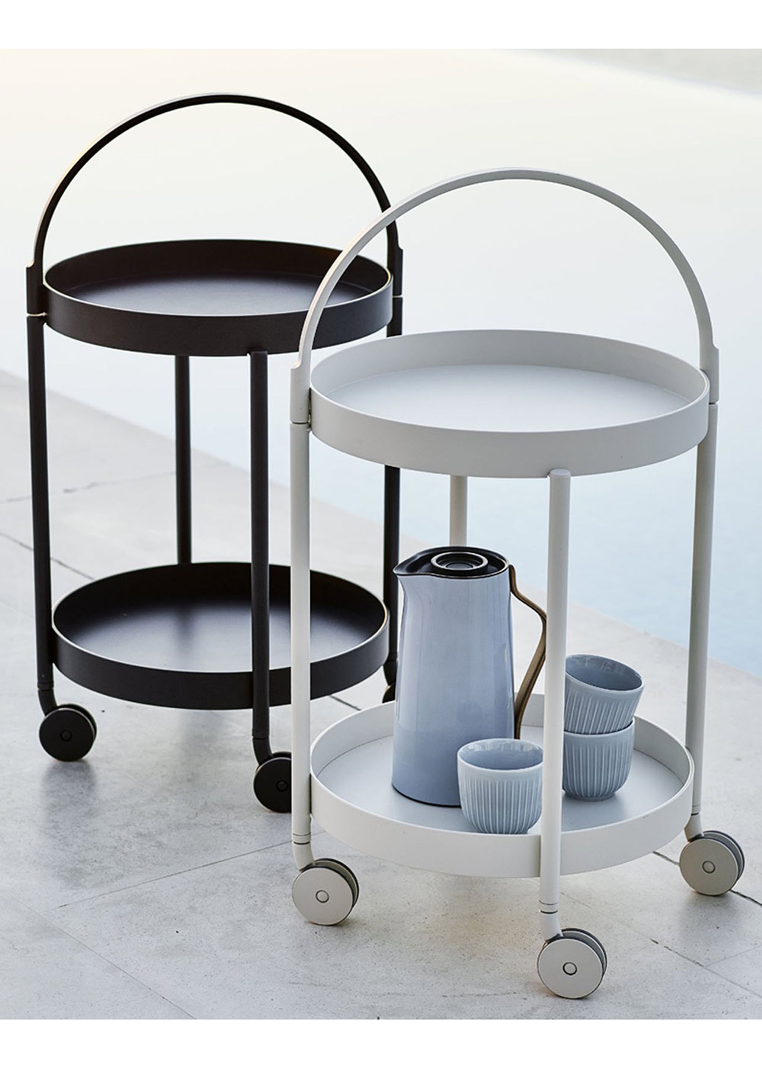 Cane-line - Étagère roulante - Roll trolley - White