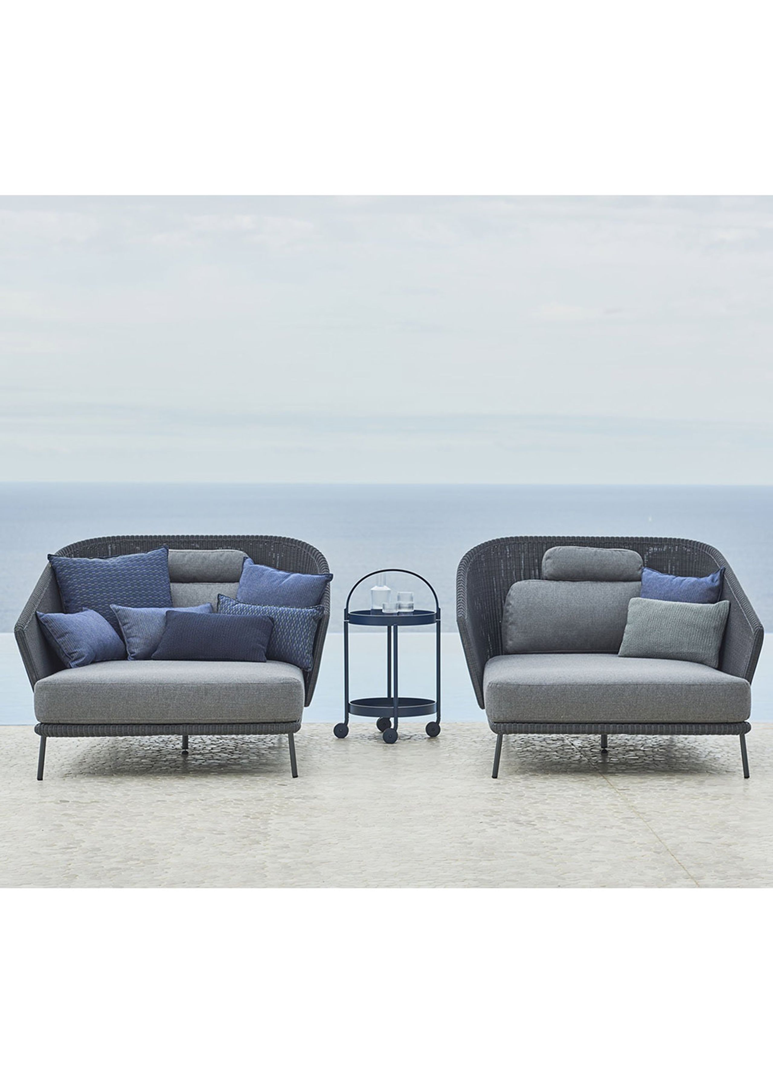 Cane-line - Étagère roulante - Roll trolley - White