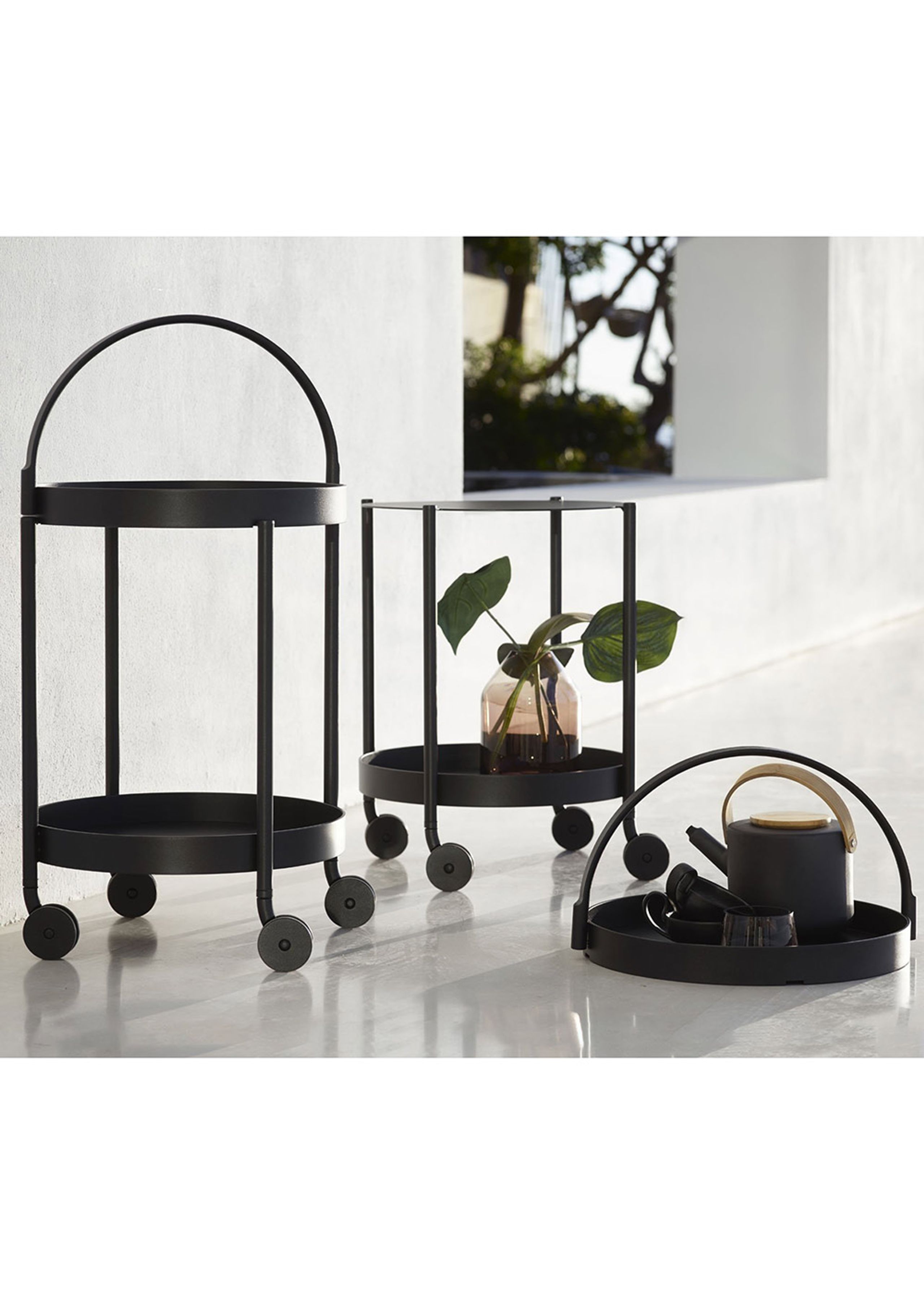 Cane-line - Étagère roulante - Roll trolley - White