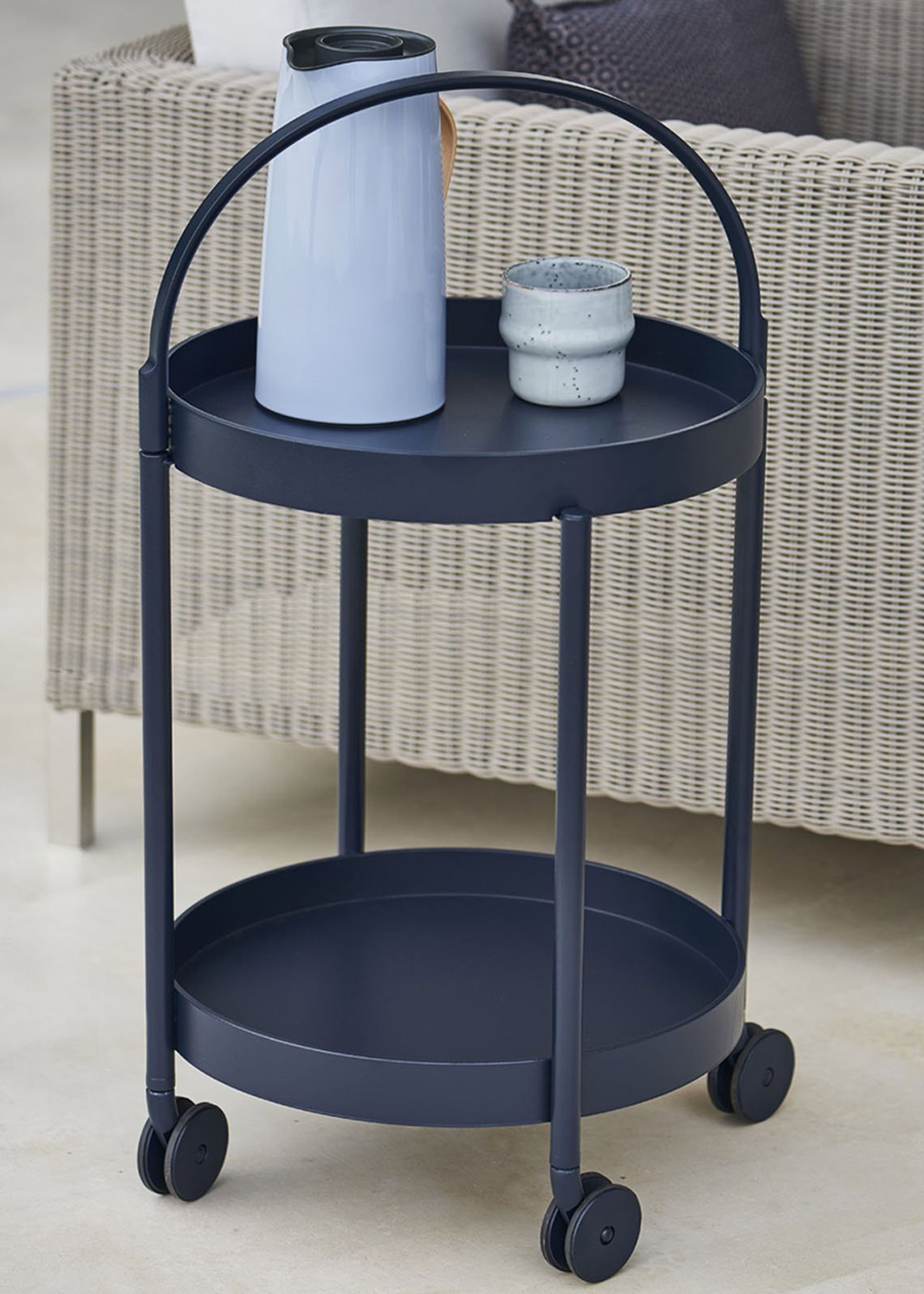 Cane-line - Étagère roulante - Roll trolley - White