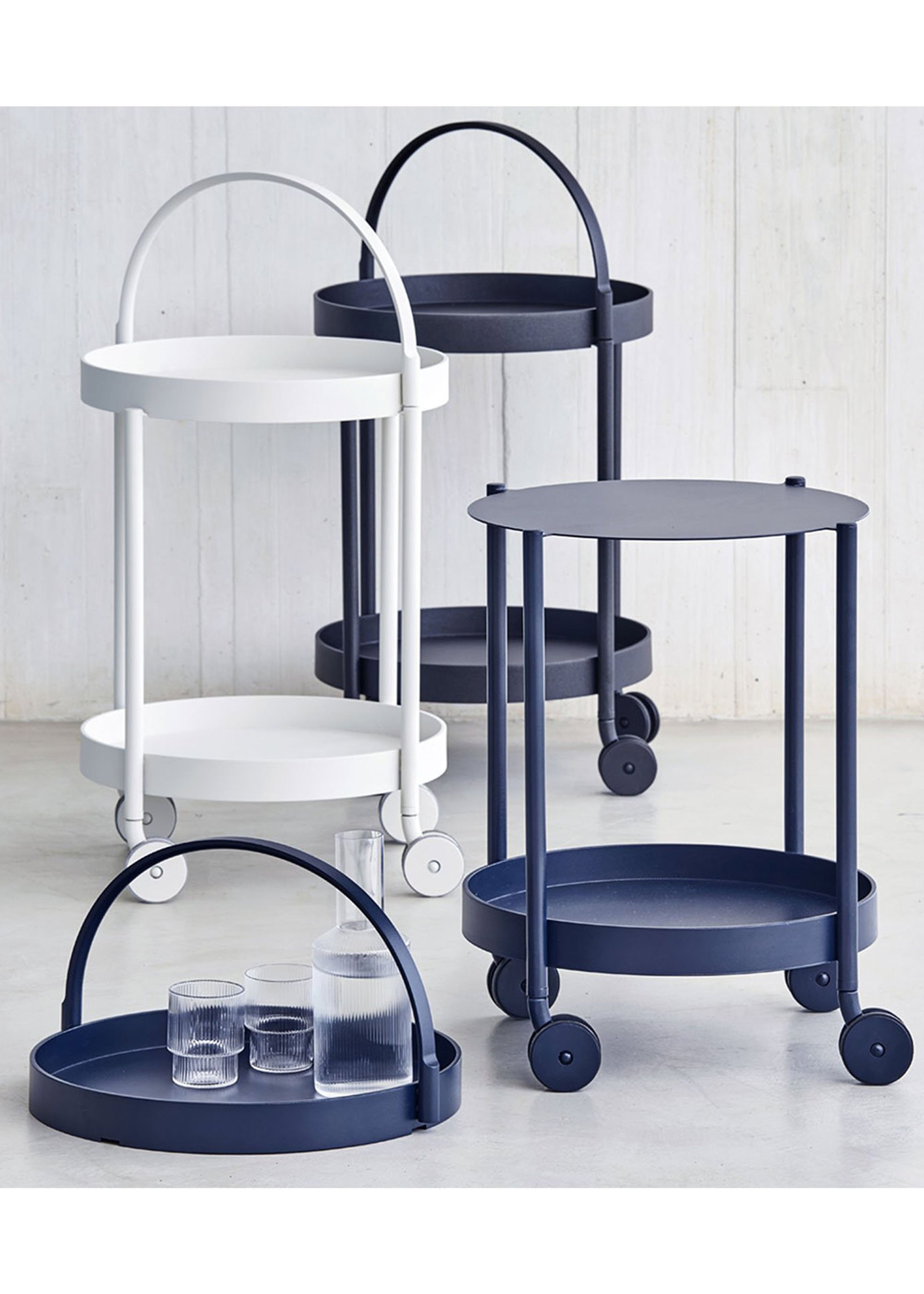 Cane-line - Étagère roulante - Roll trolley - White