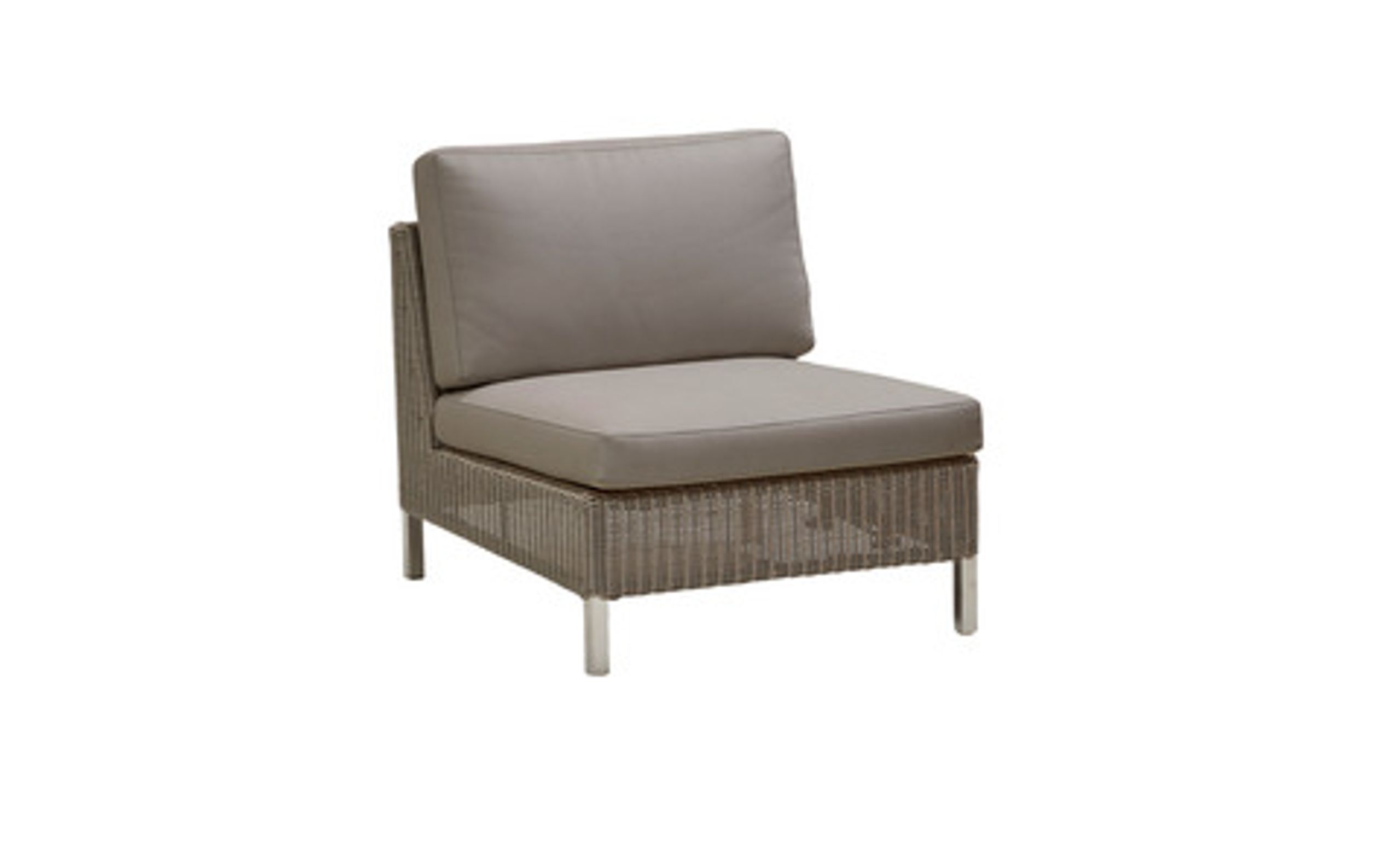 Cane-line - Couch - Connect Dining Lounge Single Module - Taupe / Taupe