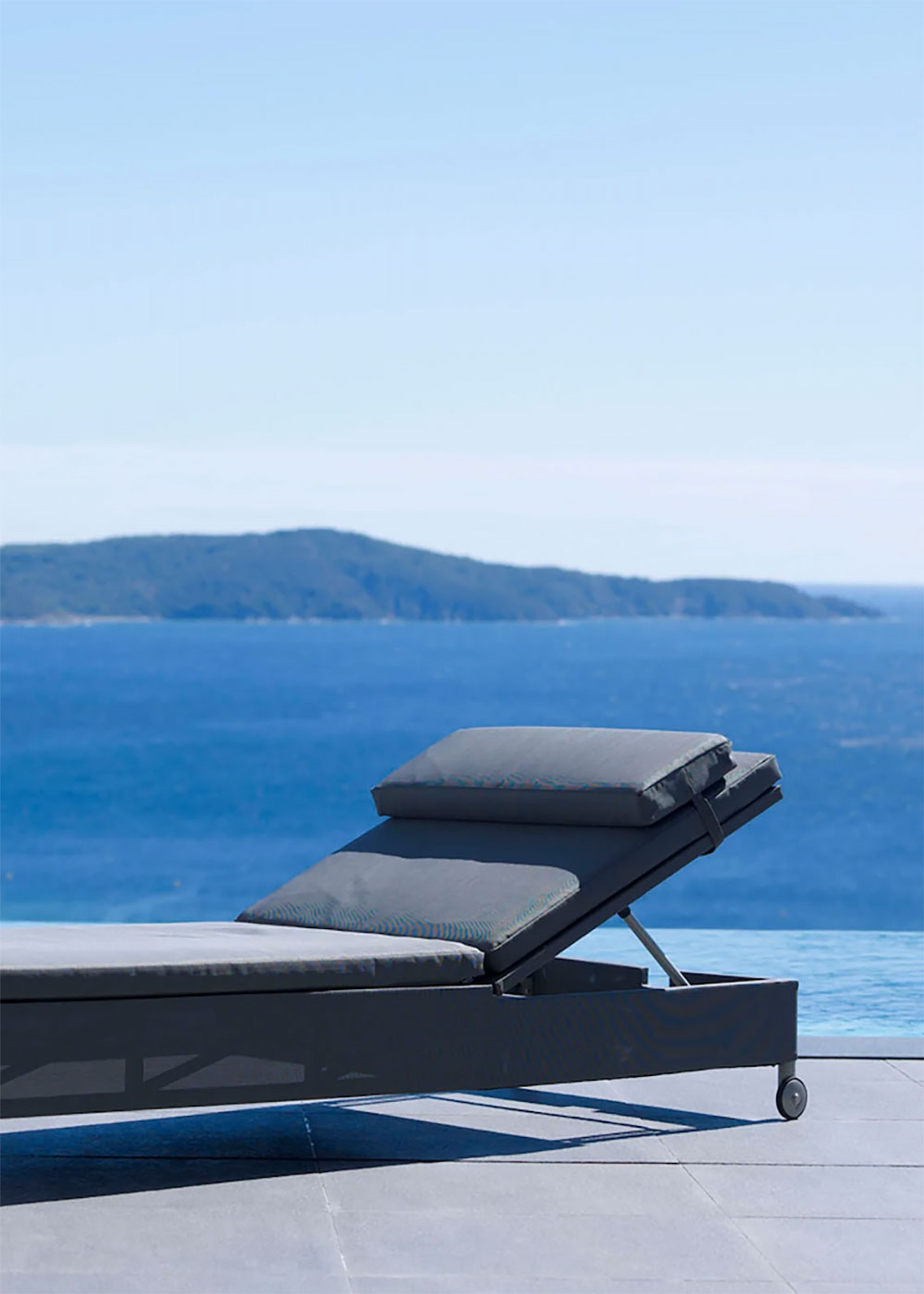 Cane-line - Sonnenliege - Rest Sunbed, Single - Cane-line Tex w/Cane-line Natté, Grey