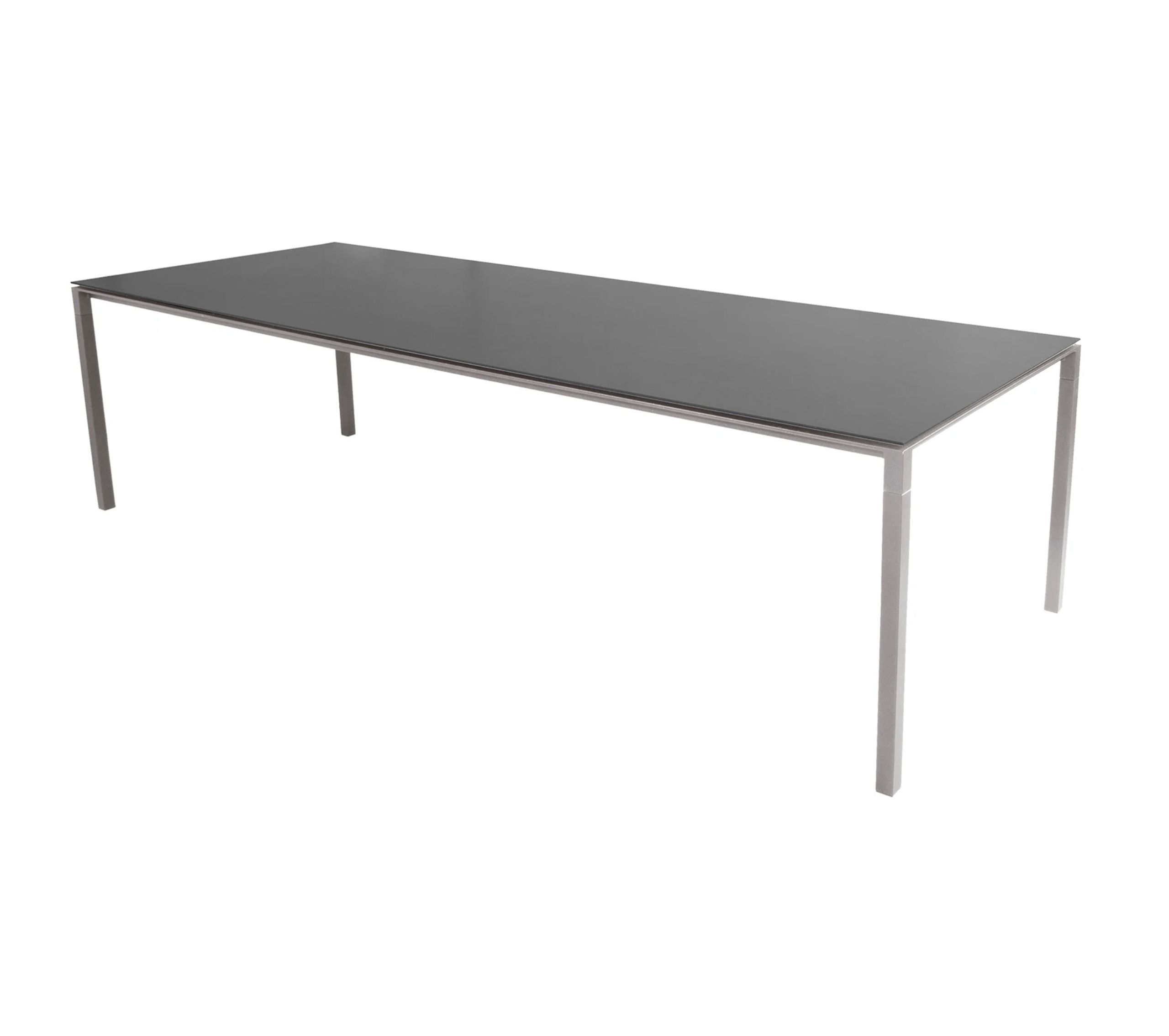 Cane-line - Dining Table - Pure Table - 280x100 - Stel: Taupe Aluminium / Bordplade: Nero Keramik