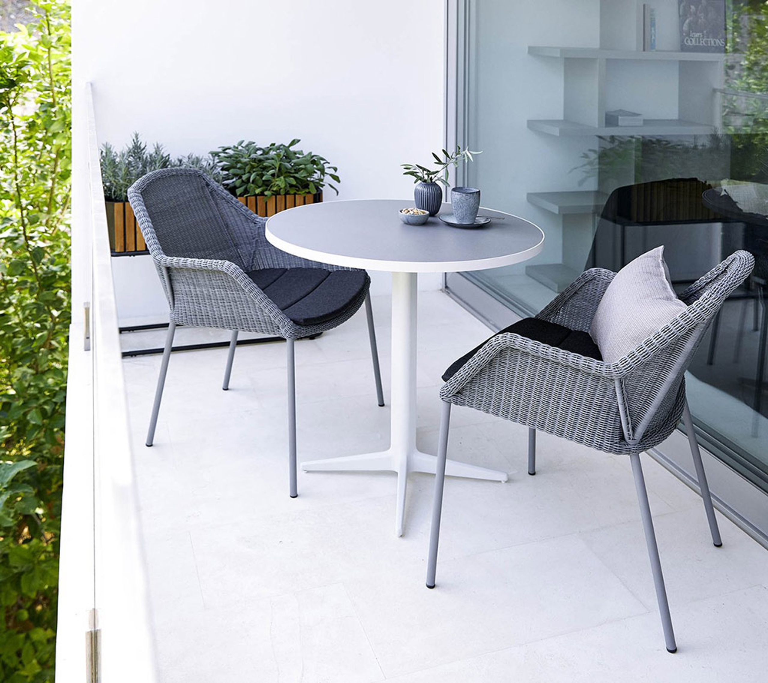 Cane-line - Stol - Breeze Stol 5464 LI/LS/LW - Hvid-grå