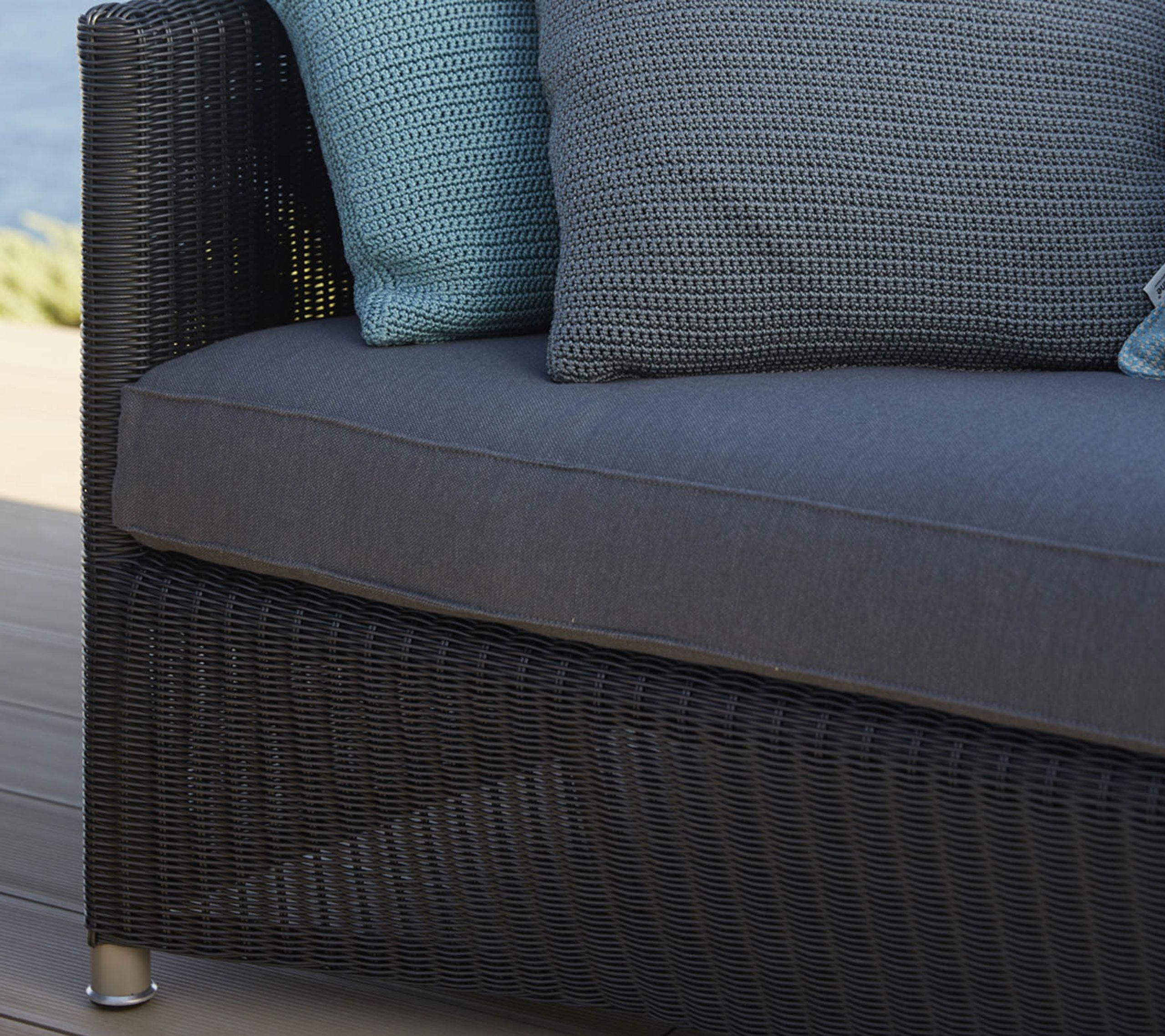 Cane-line - Chair - Diamond lounge stol - Graphite, Cane line weave ramme