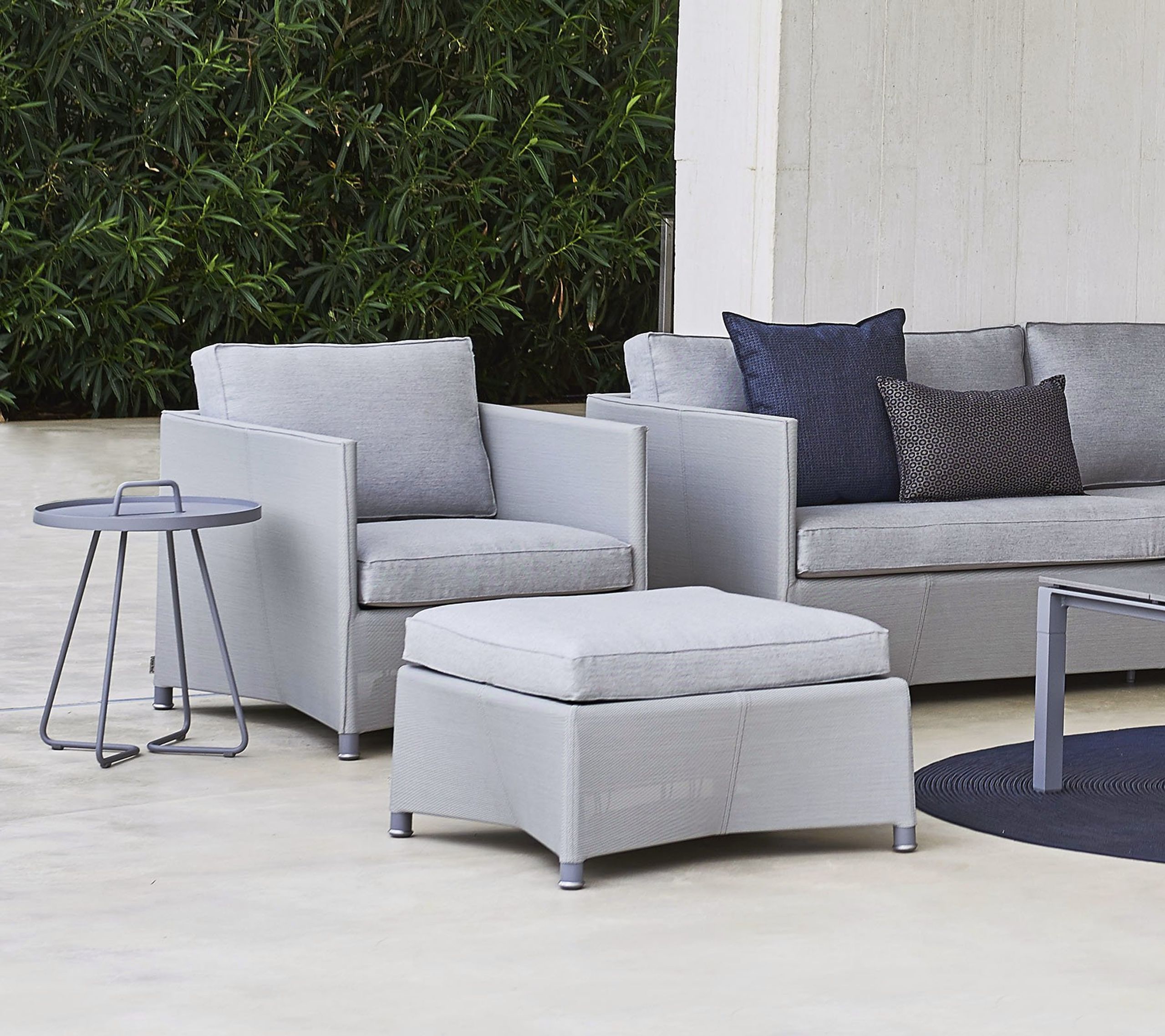 Cane-line - Stol - Diamond lounge stol - Light Grey, Cane line tex ramme