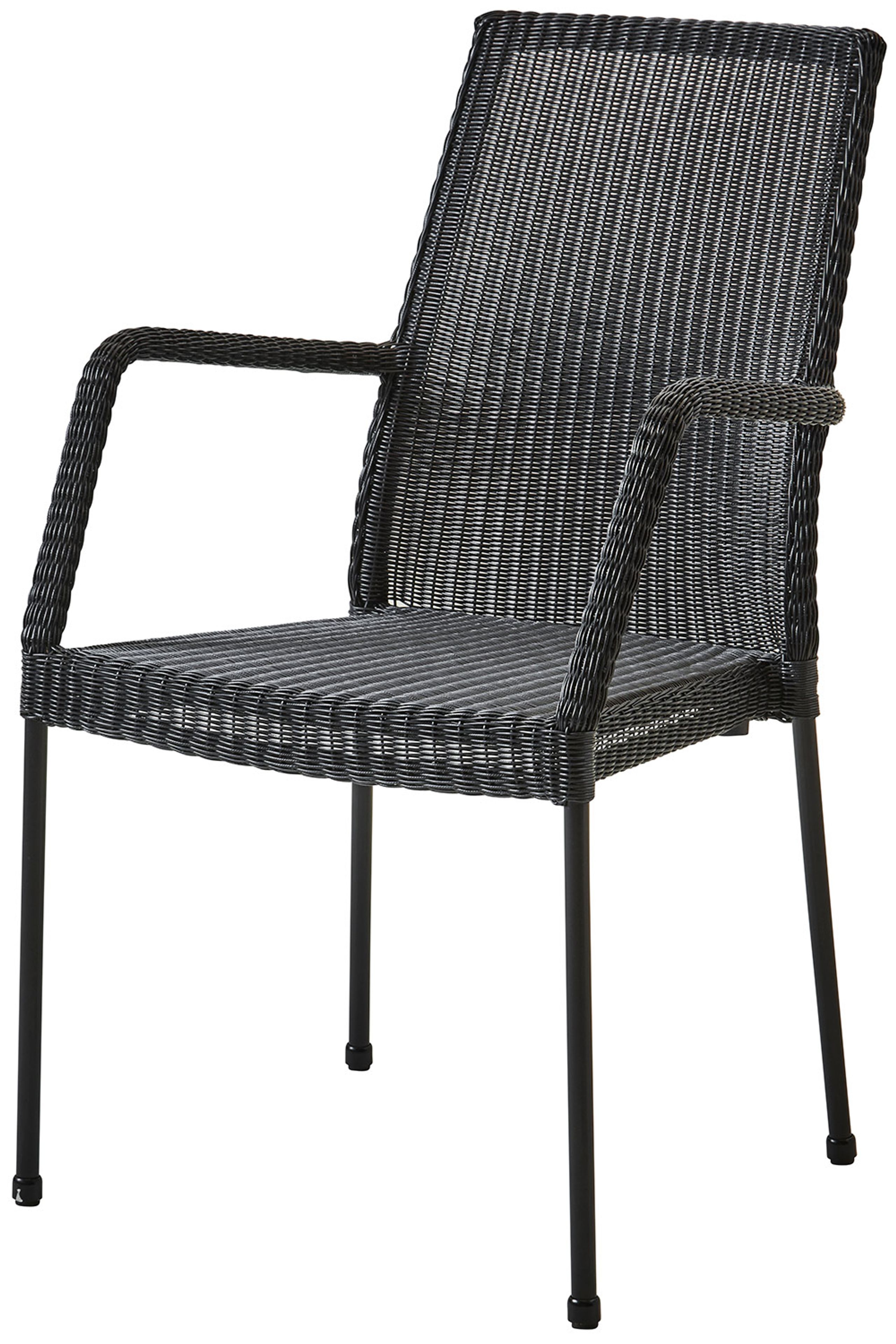 Cane-line - Chair - Newport chair - Blacke Cane-line Weave / With armrest