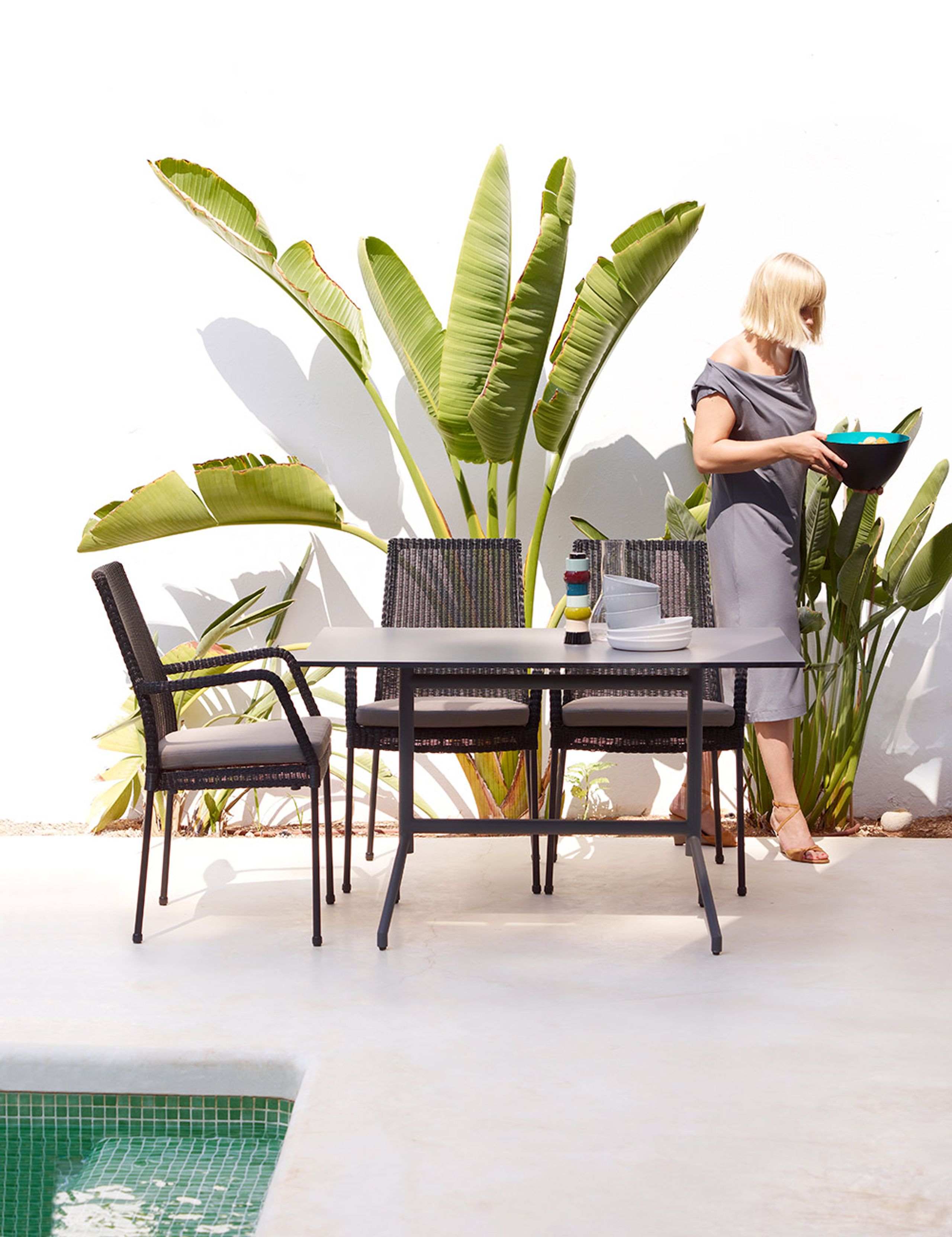 Cane-line - Stol - Newport stol - Sort Cane-line Weave / Uden armlæn