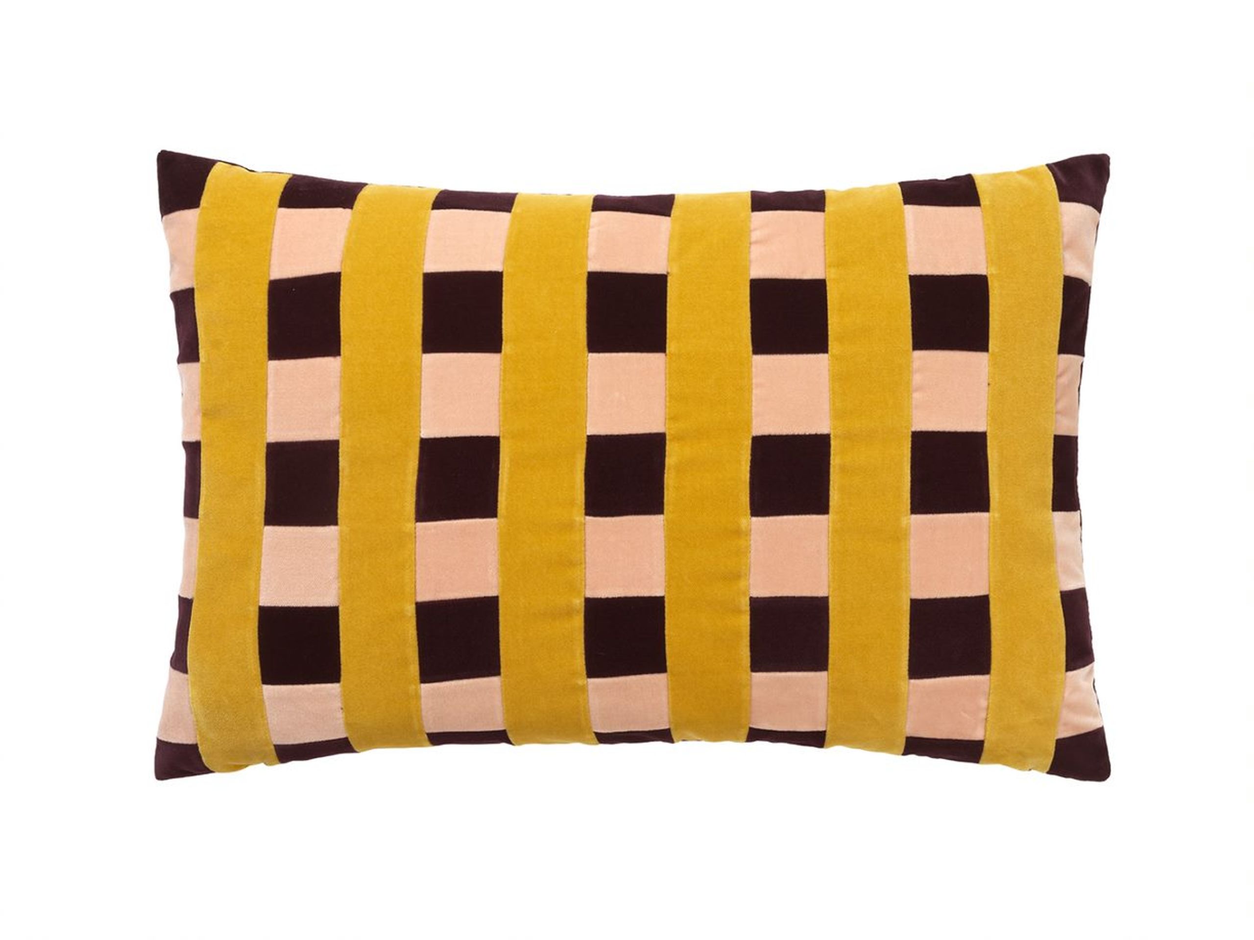 Christina Lundsteen - Pillow - Carla Pillow - Aubergine, Mustard, Plaster