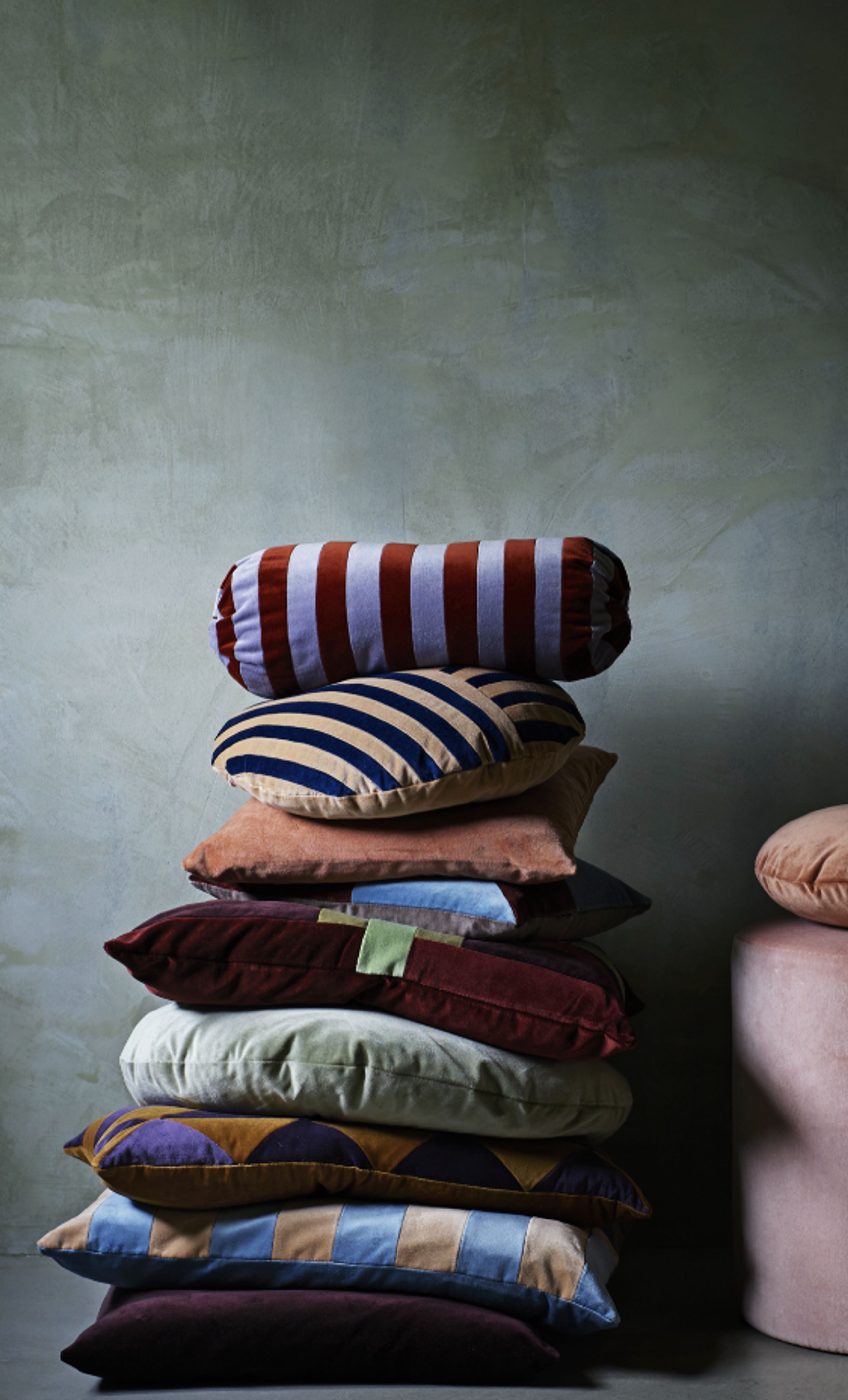 Christina Lundsteen - Cuscino - Luna - Denim/Beige - denim,beige