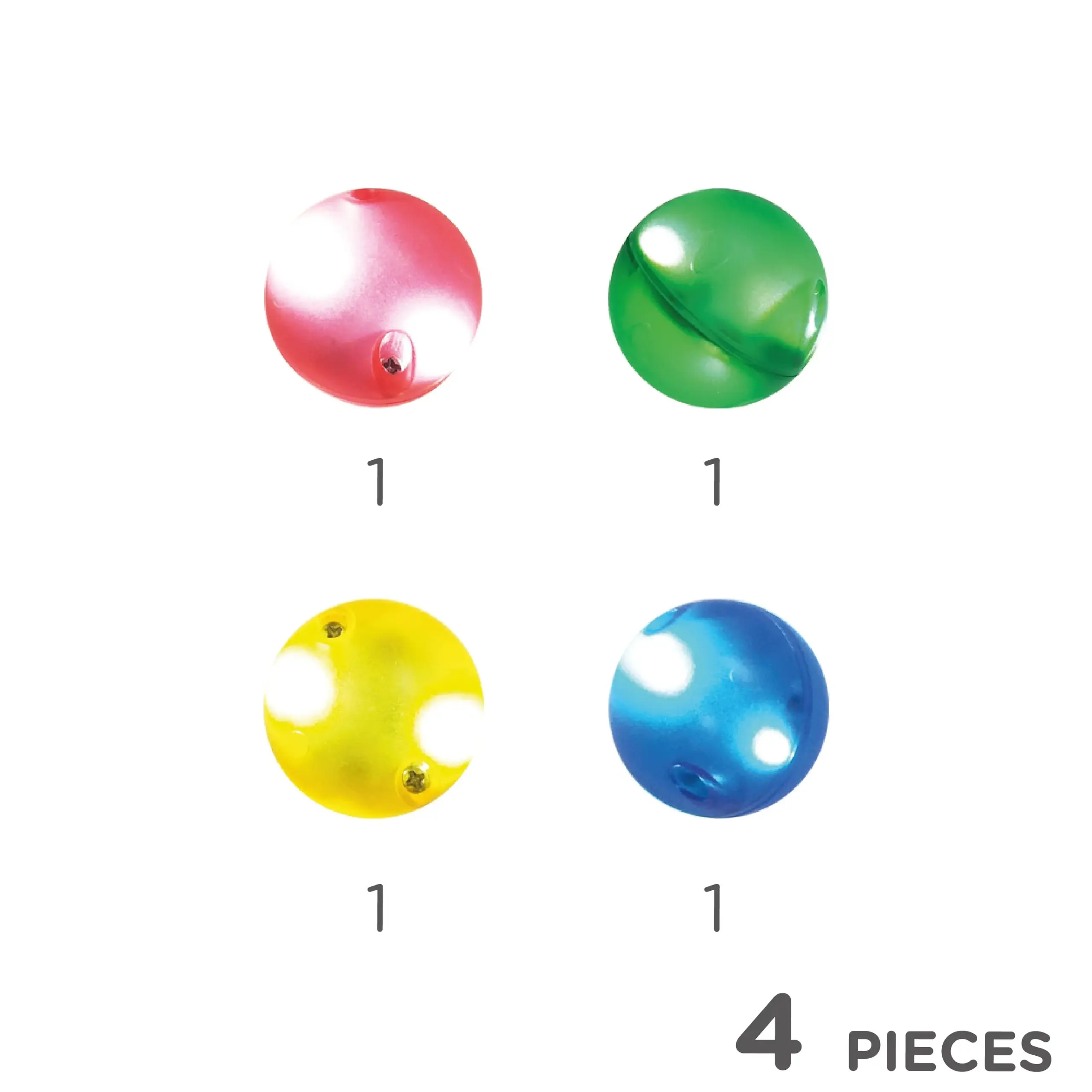 Cleverclixx - Spielzeug - Balls Pack Dazzling Lights 4 pieces - Intense