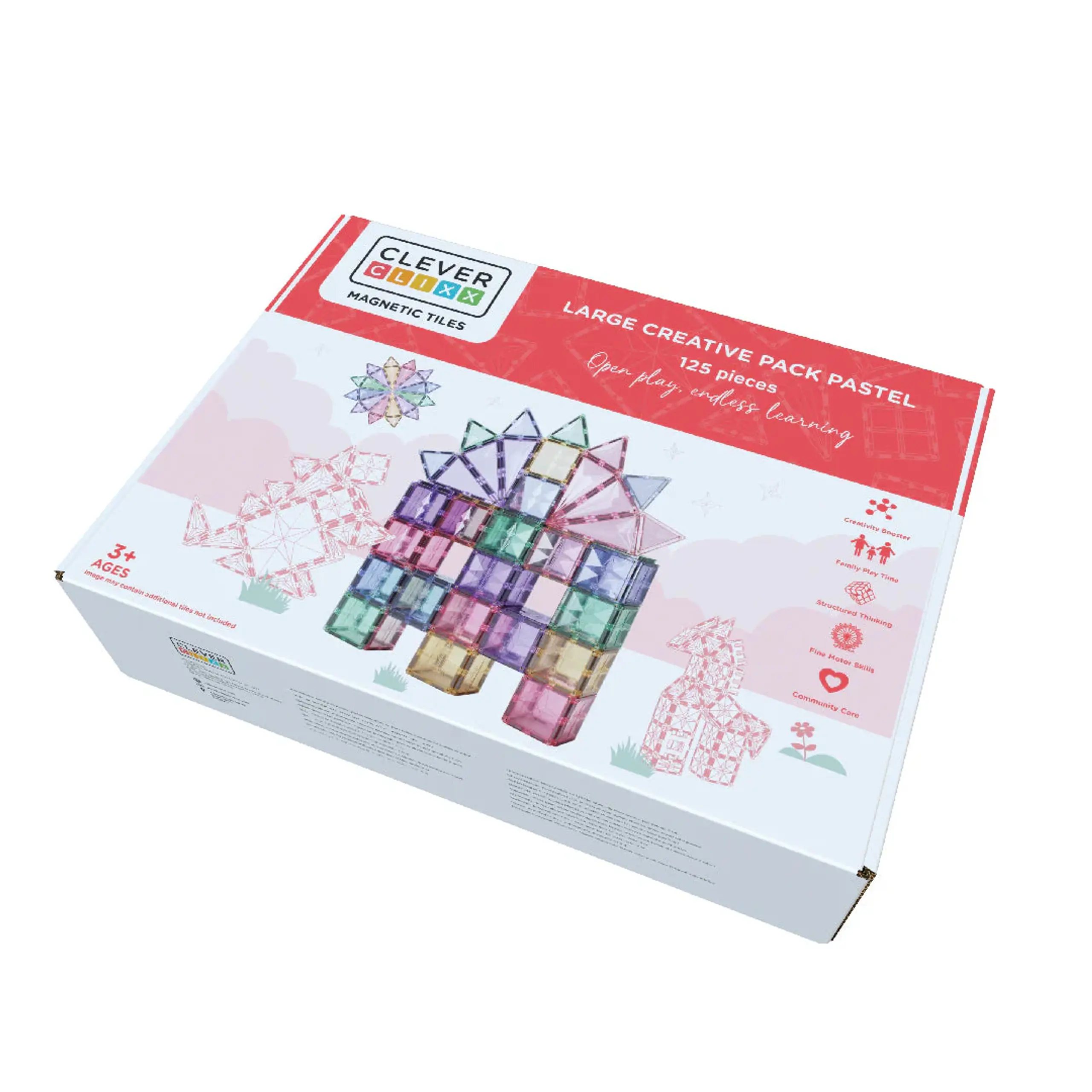 Cleverclixx - Legetøj - Large Creative Pack Pastel 125 pieces - Pastel