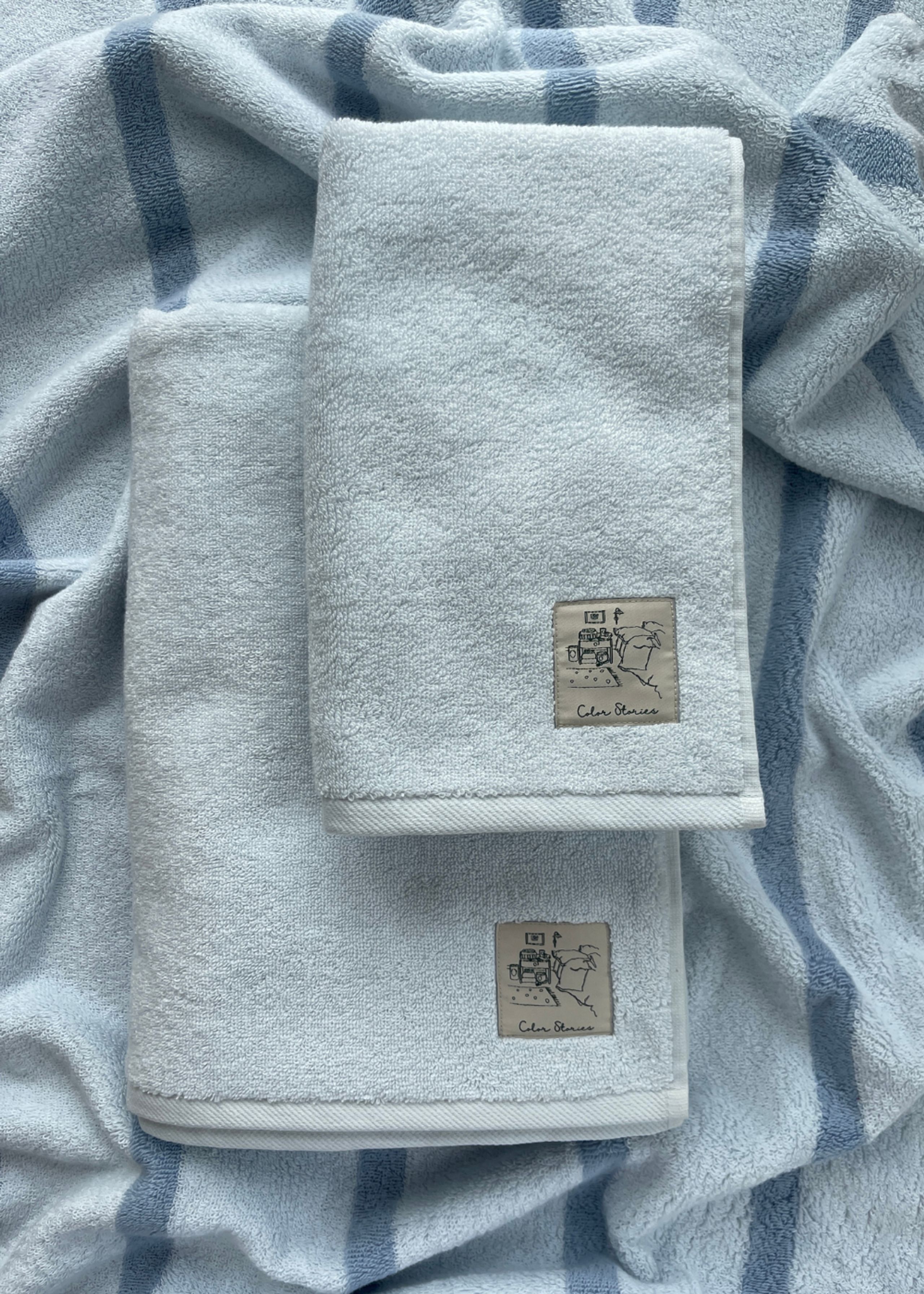 Color Stories - Towel - Guest towel solid - Himmelblå