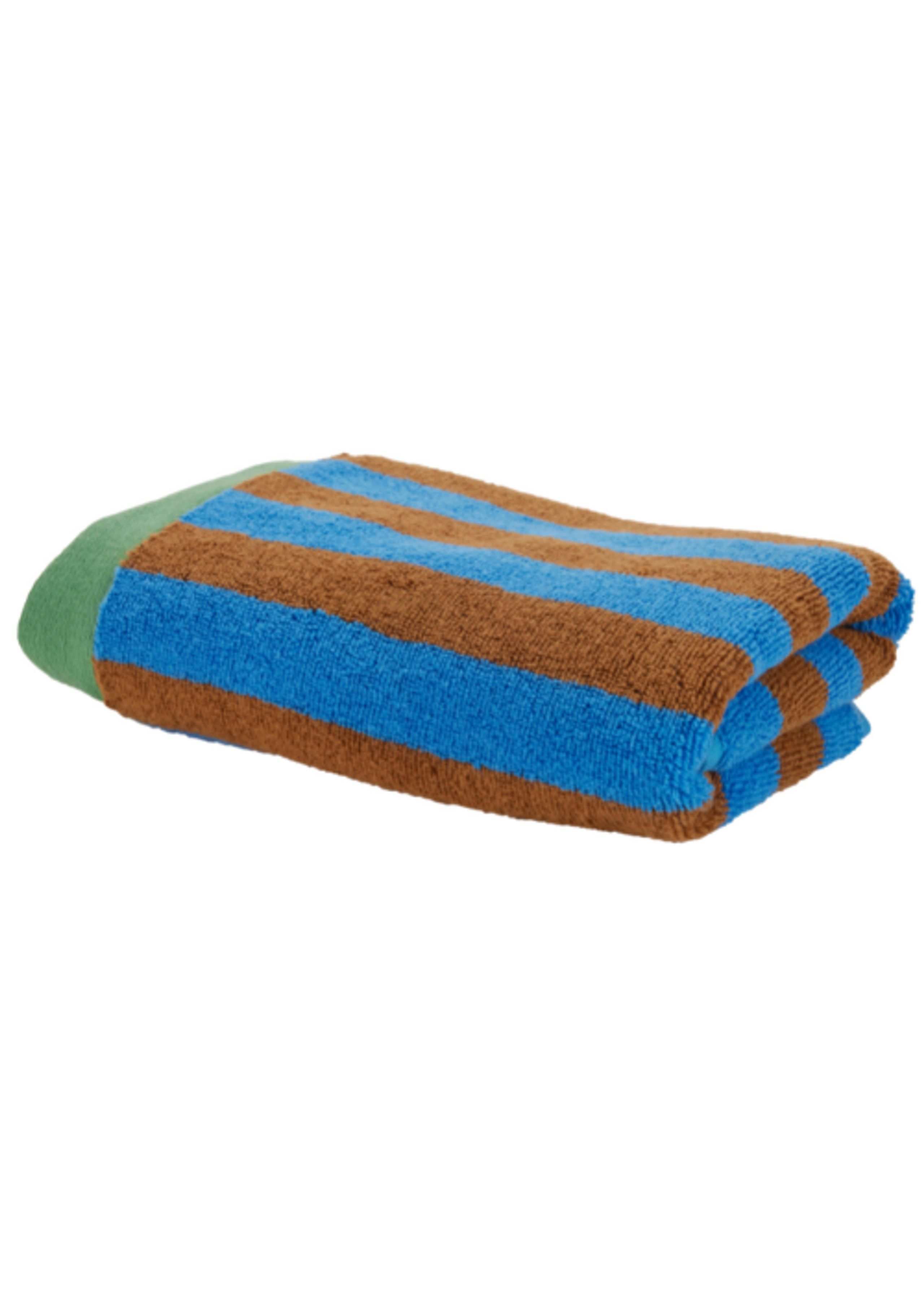 Cozy Living - Towel - Towel Stripe - Blue/Brown/Green