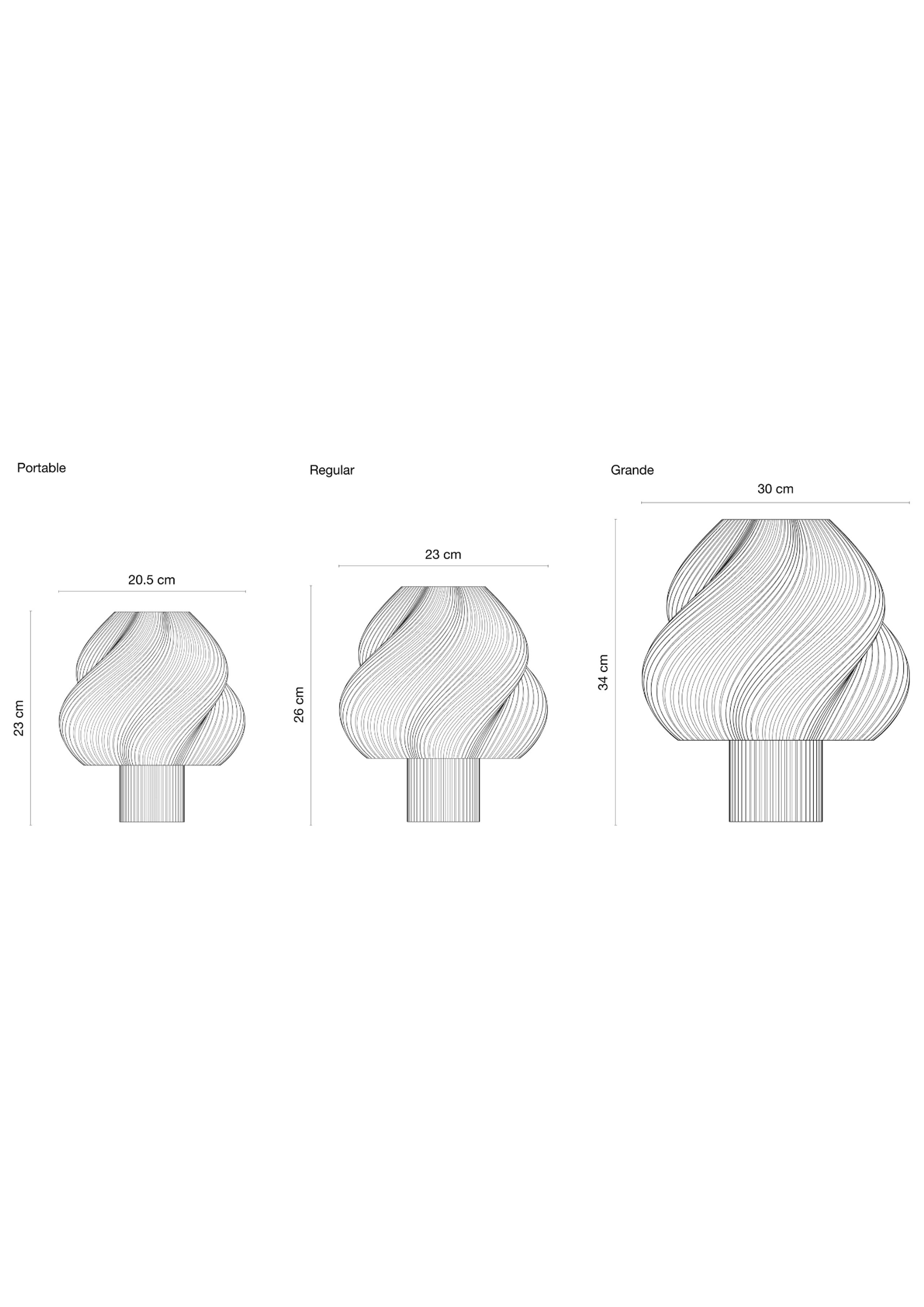 Crème Atelier - Table Lamp - Soft Serve Table Lamp Portable - Rhubarb