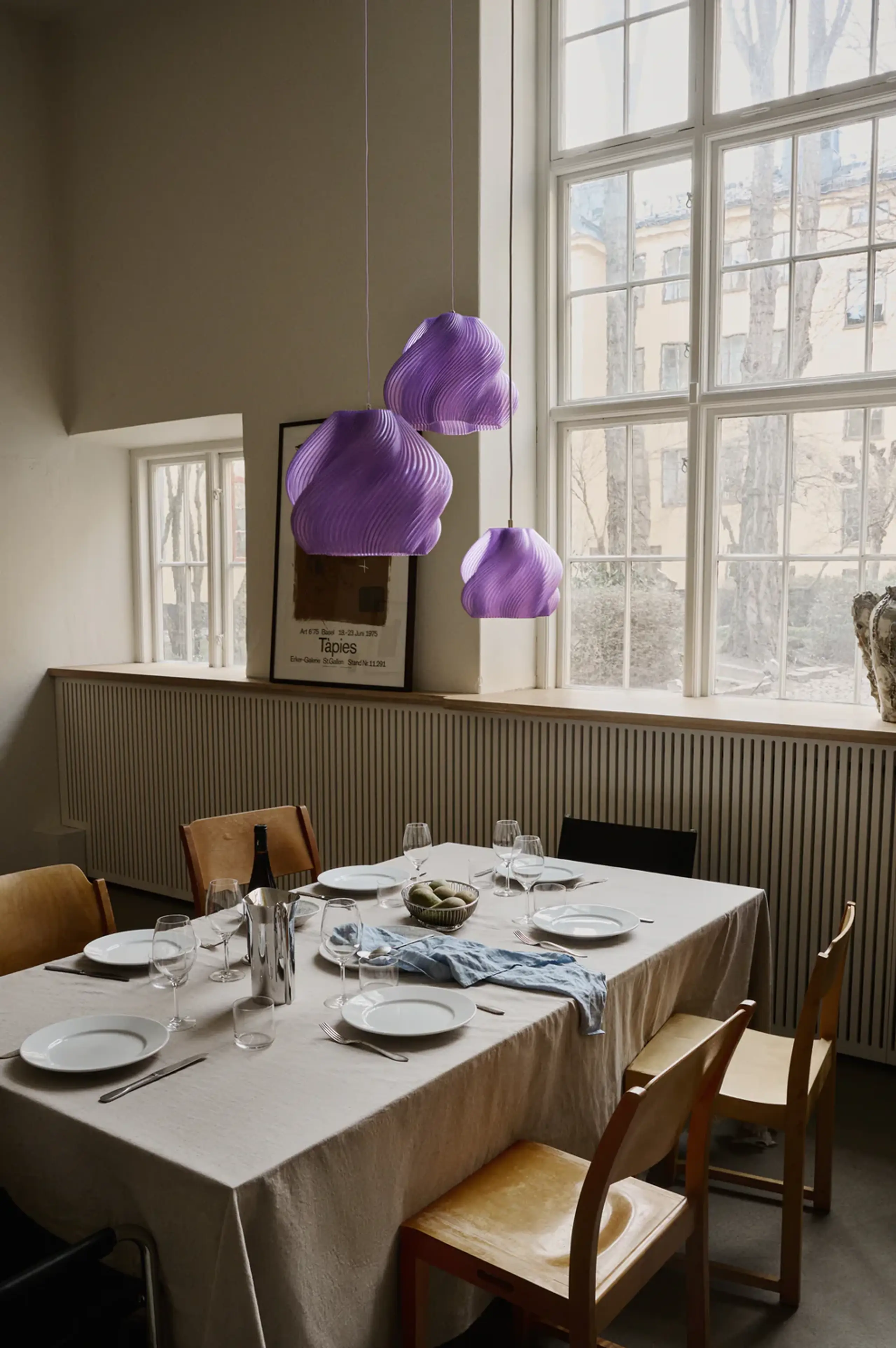 Crème Atelier - Pendel - Soft Serve Pendant 01 - Lavender Sorbet - Chrome