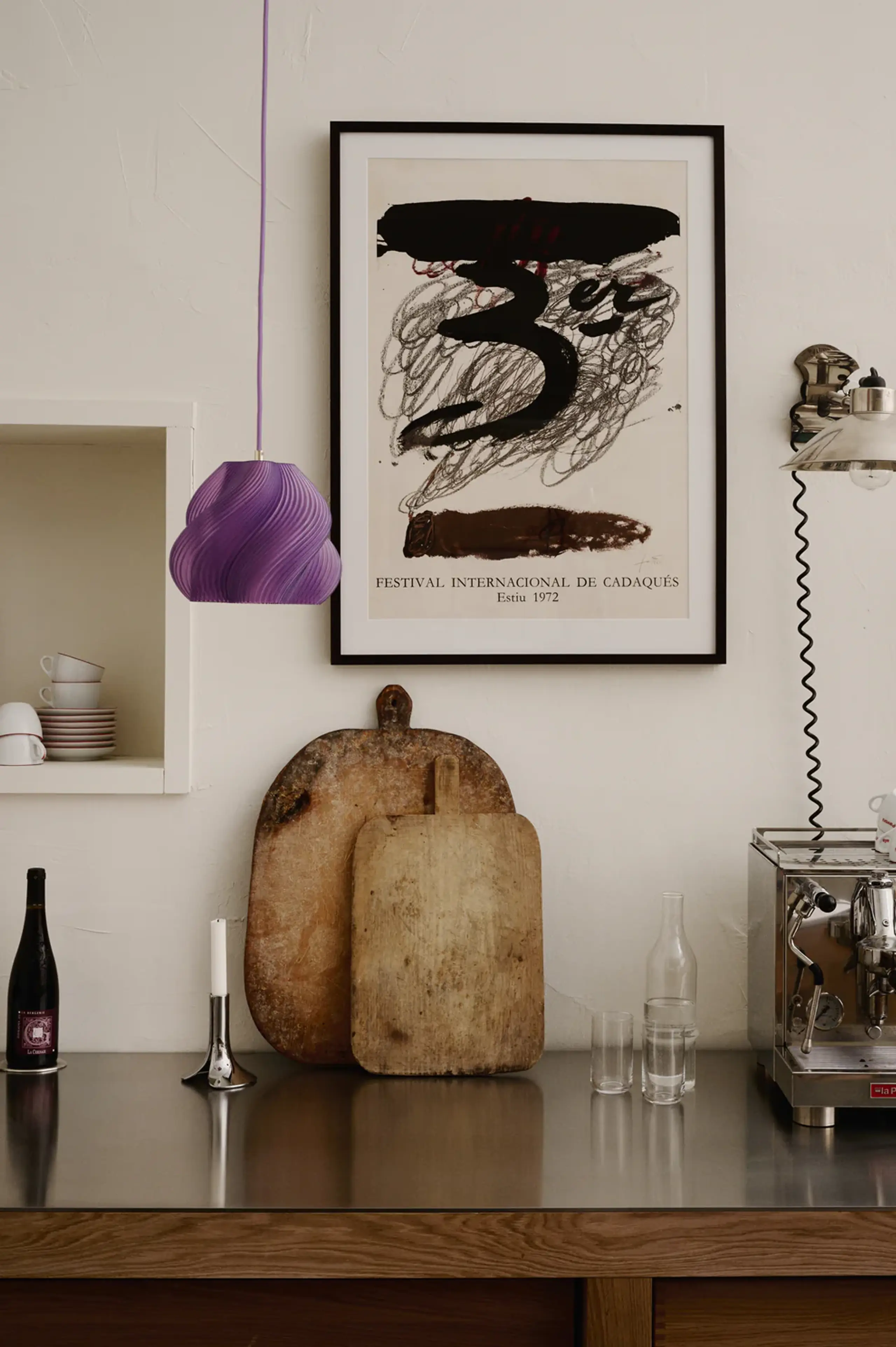 Crème Atelier - Pendel - Soft Serve Pendant 01 - Lavender Sorbet - Chrome