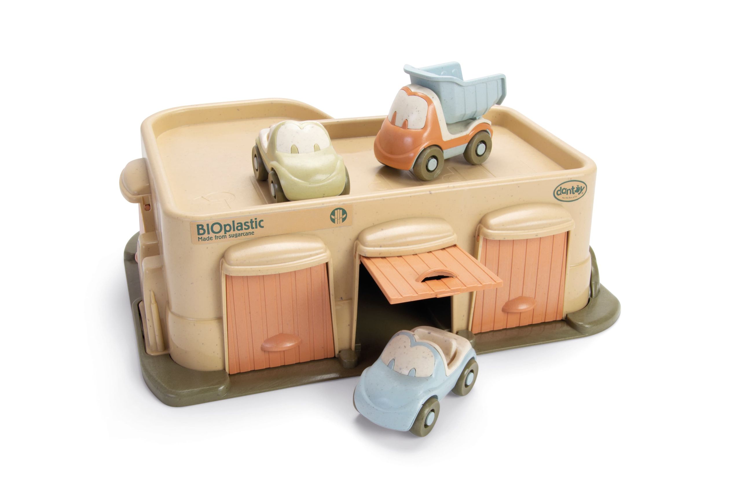 Dantoy - Toys - BIO Garage - Dust Blue, Dust Brown, Dust Green, Dust Orange, Military Green, Off White