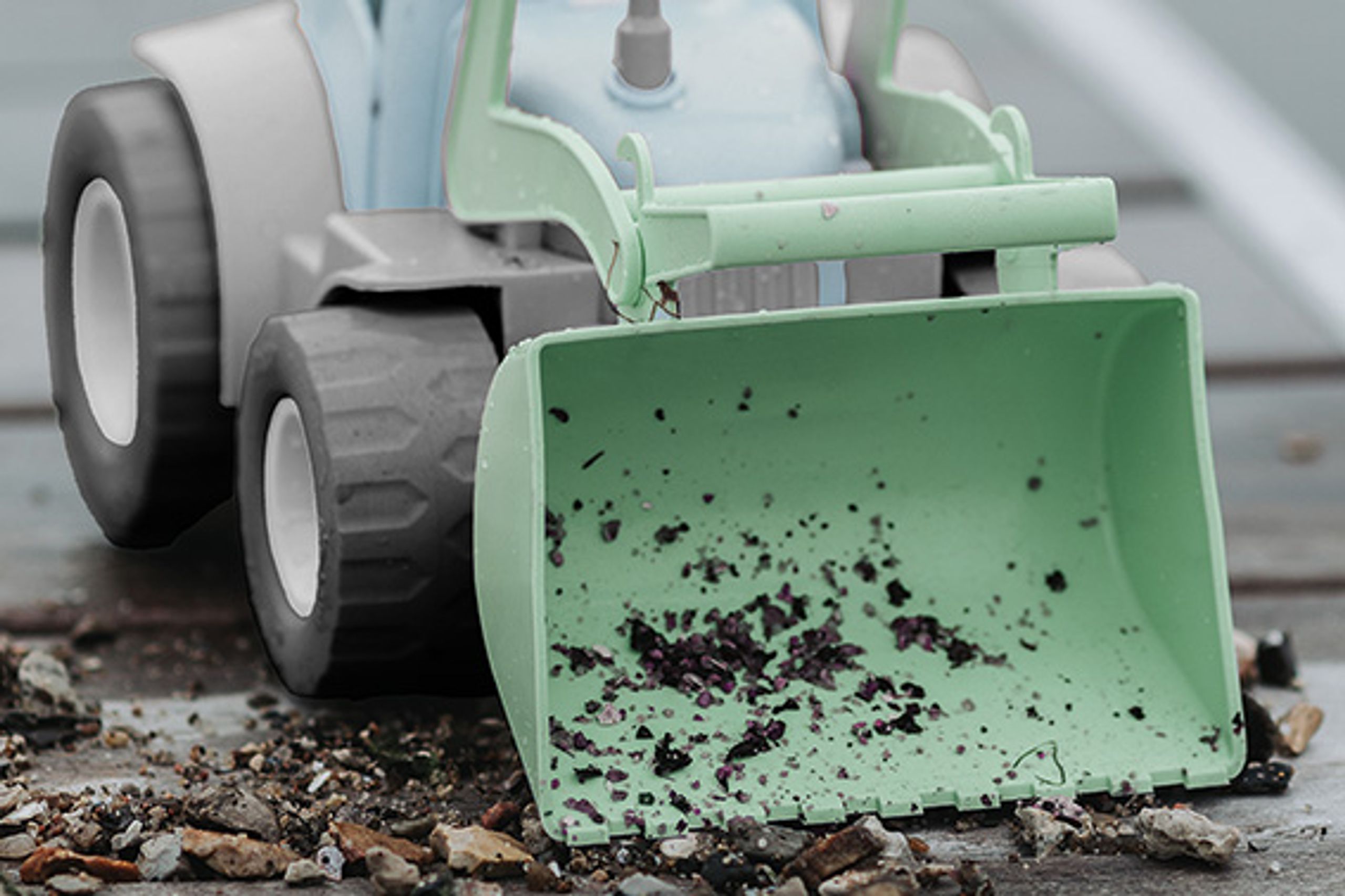 Dantoy - Legetøj - BIO Traktor - Sort, Grå, Grøn, Pastelblå, Hvid