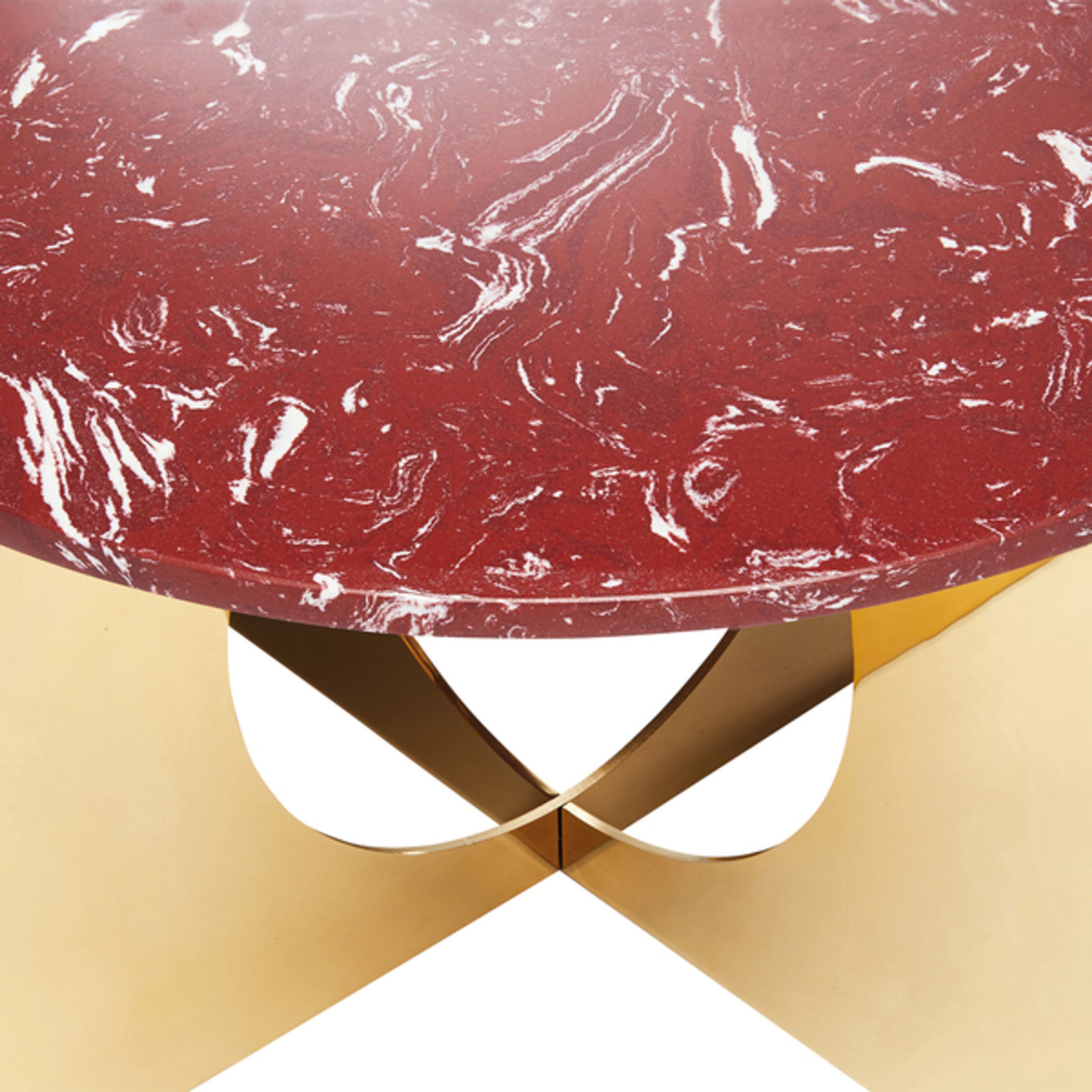 Design By Us - Table - This Is Art Table - Bordeaux - Gold