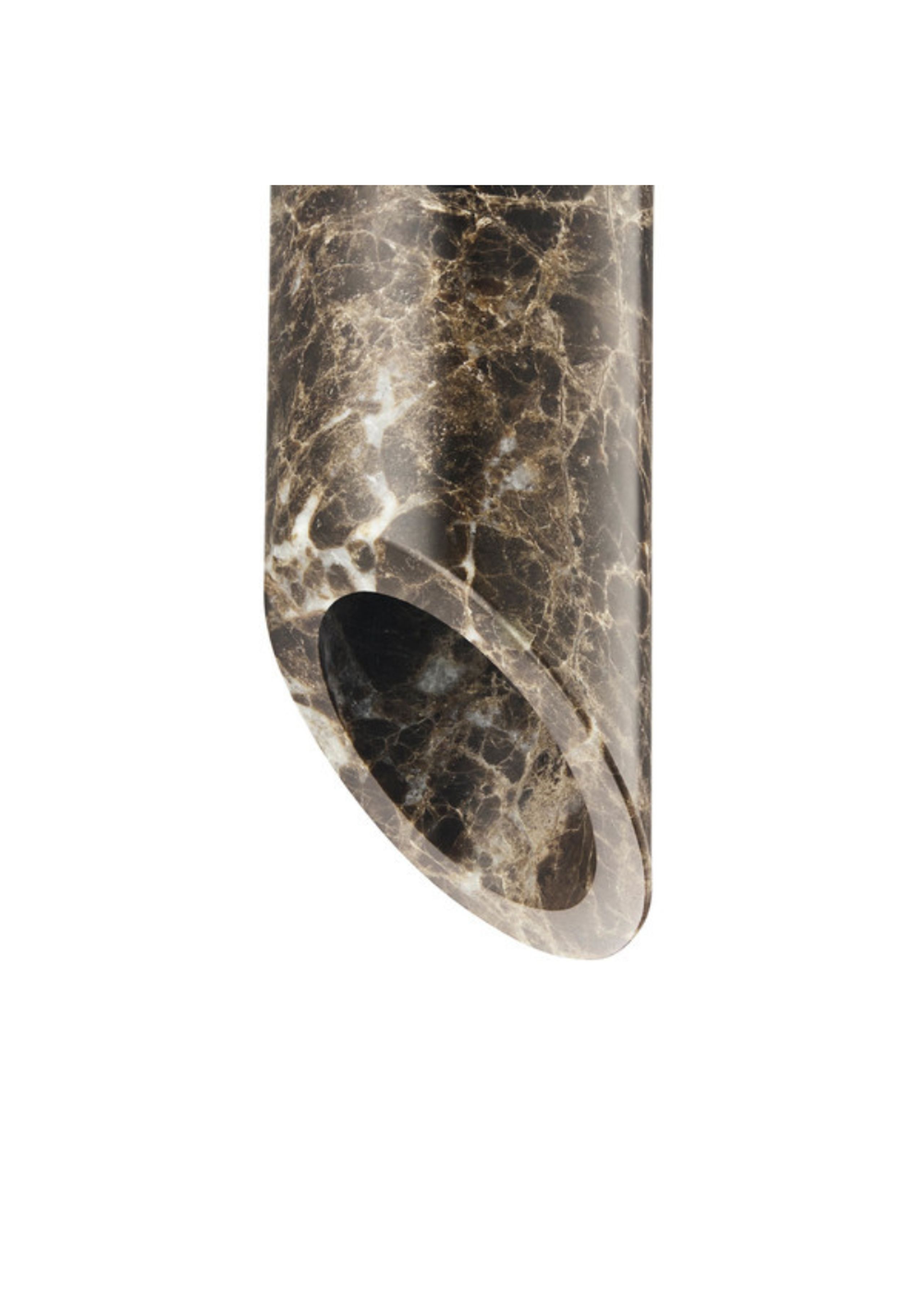 Design By Us - Lampa wisząca - Marble Art Lamp - Brown/Gold