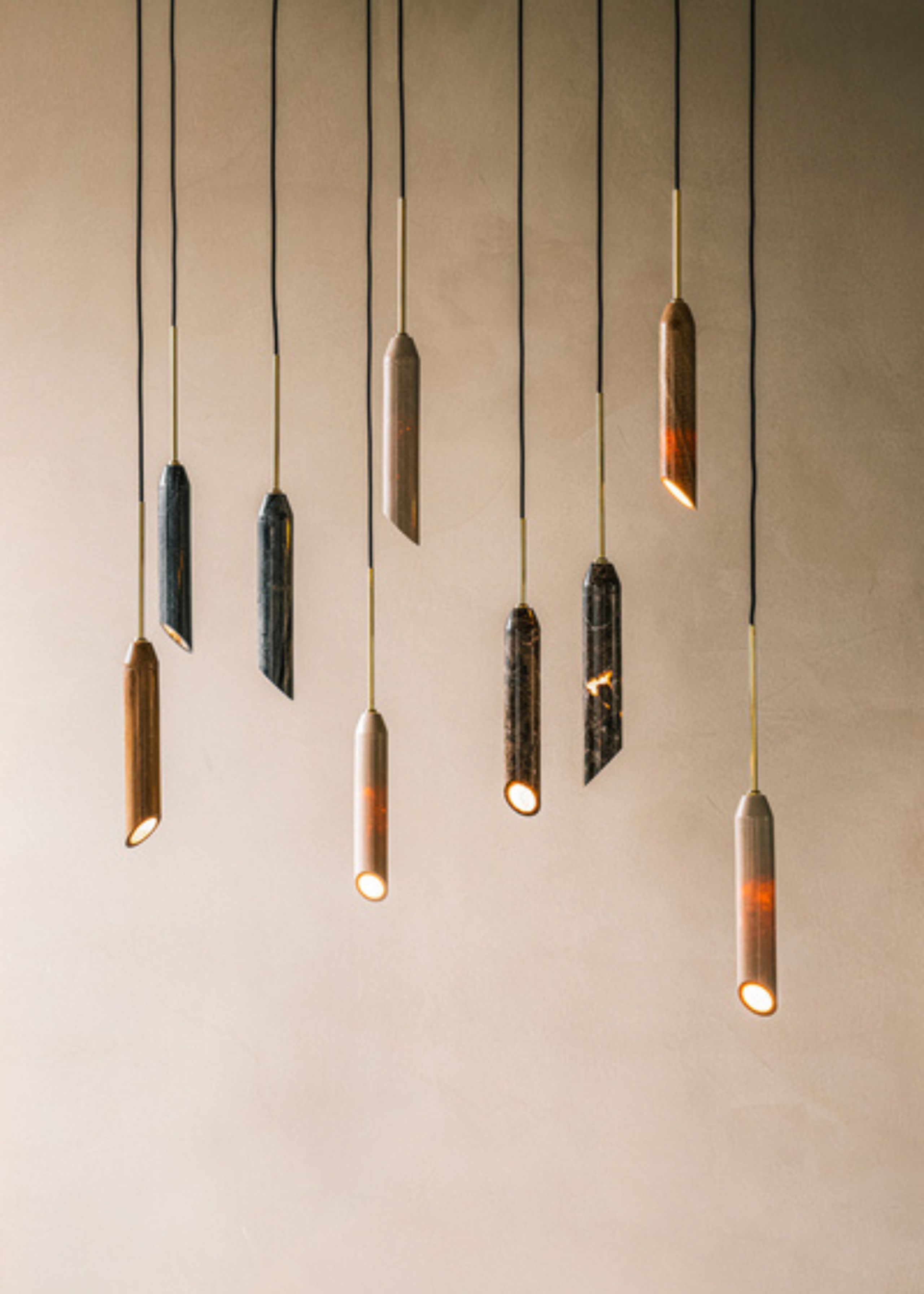 Design By Us - Pendolo - Marble Art Lamp - Carrara/White