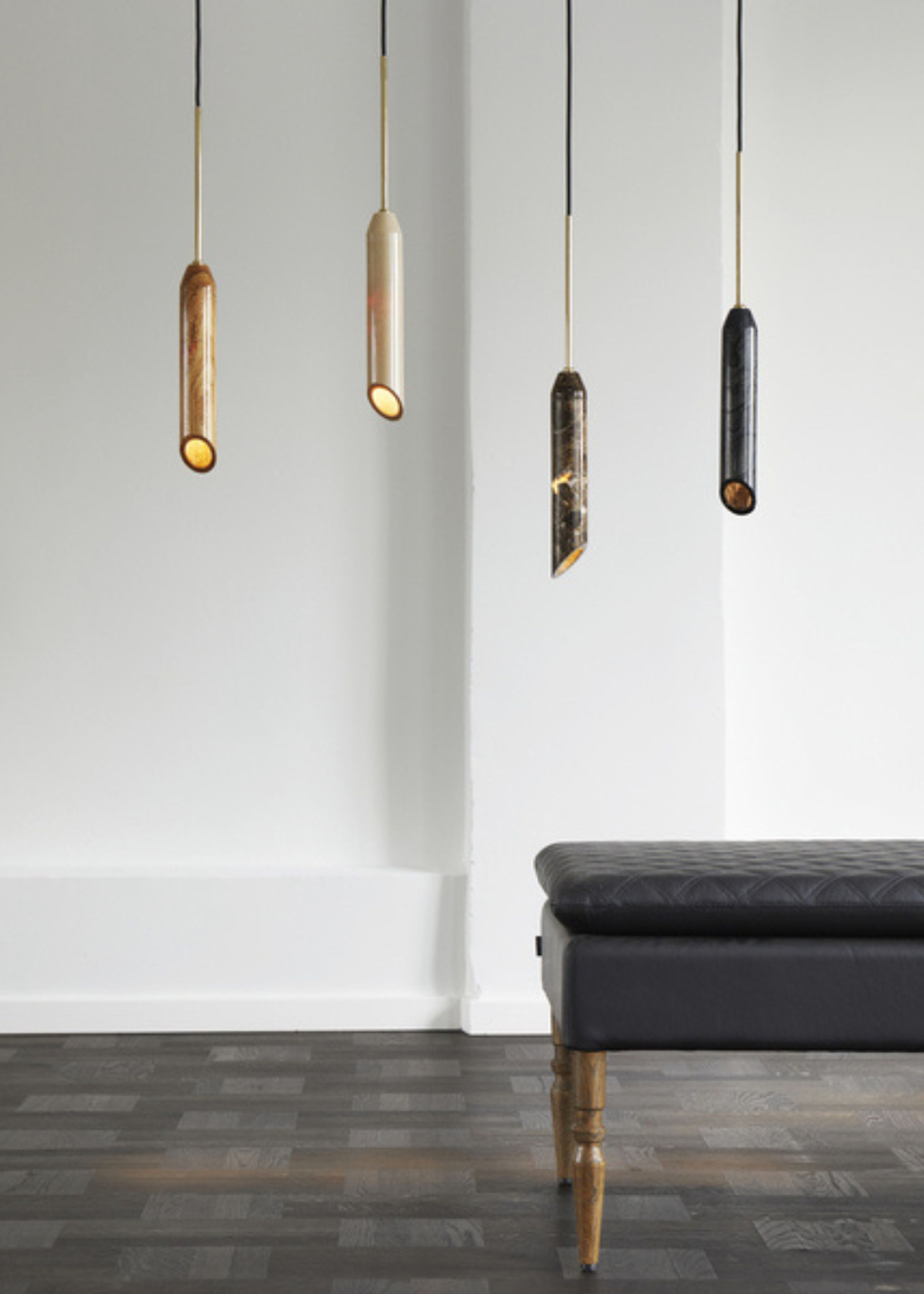 Design By Us - Pendolo - Marble Art Lamp - Golden/Gold