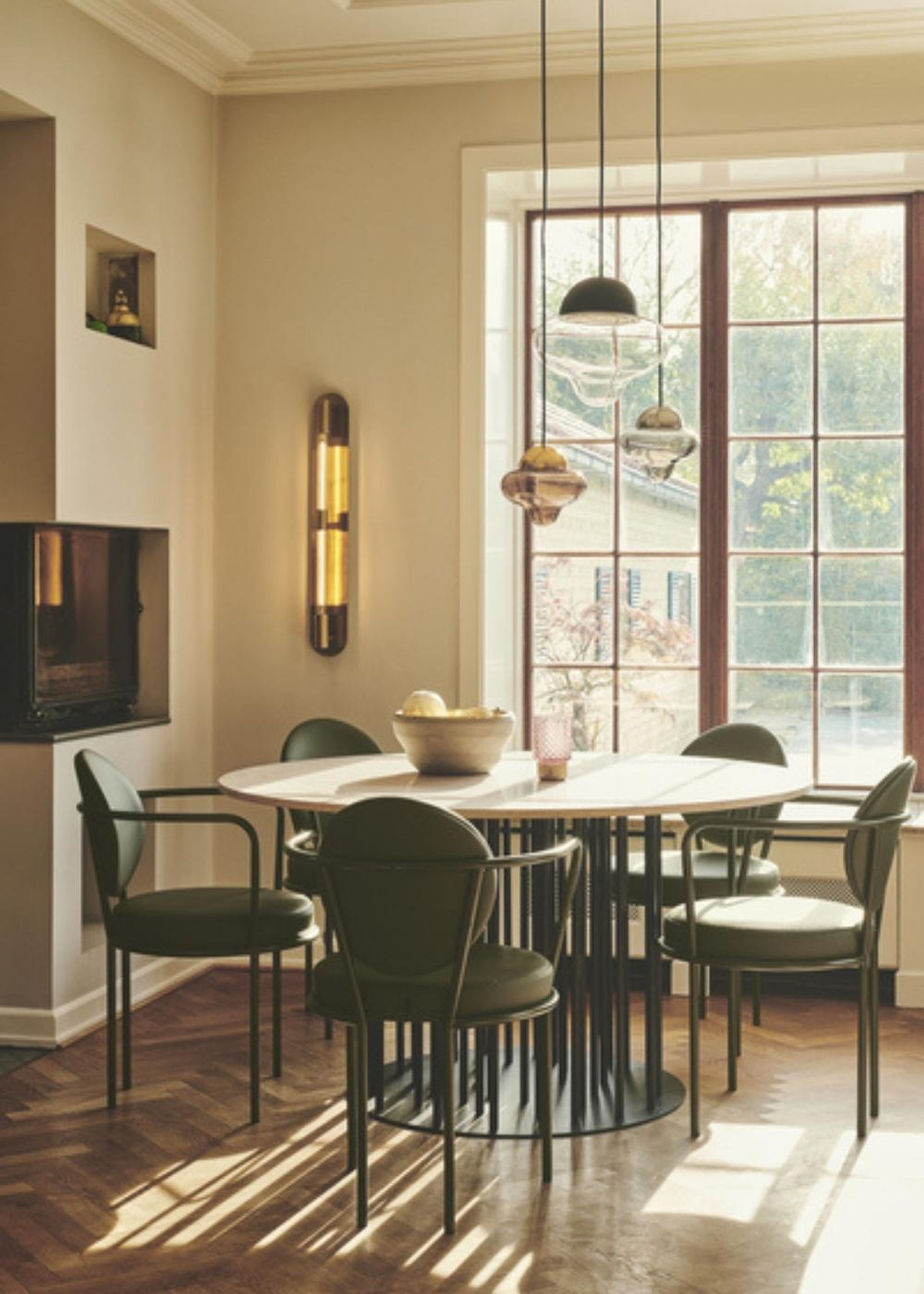 Design By Us - Pendant Lamp - Nutty Pendant Lamp - Large - Gold Dome - Brown