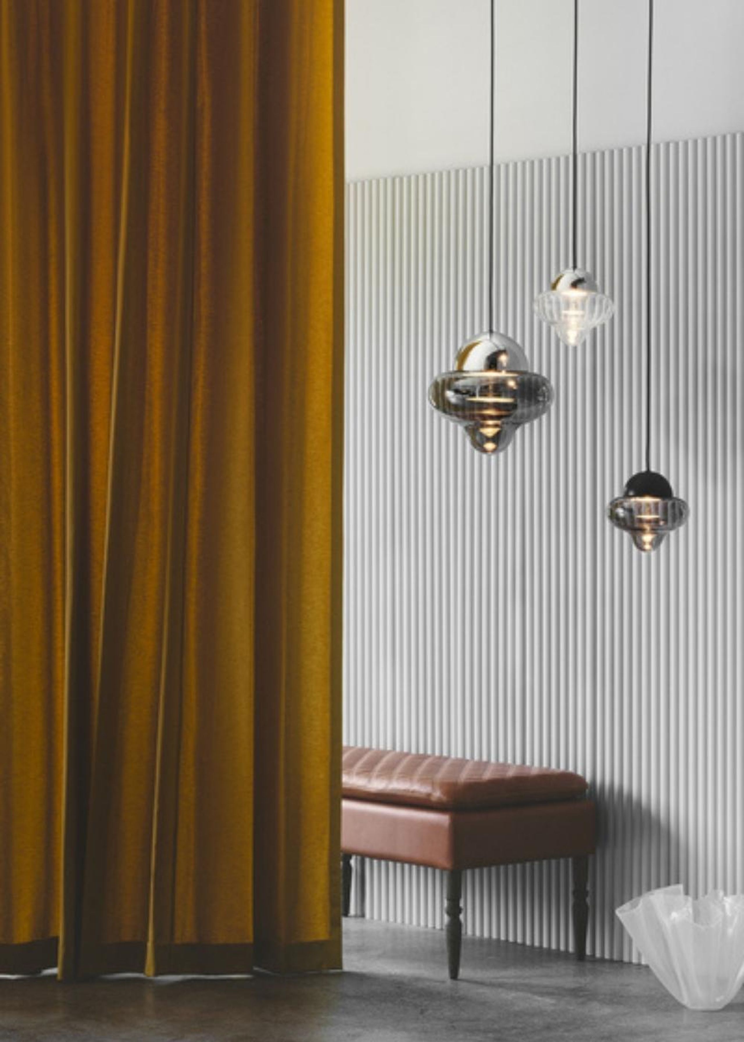 Design By Us - Pendant Lamp - Nutty Pendant Lamp - Large - Gold Dome - Brown