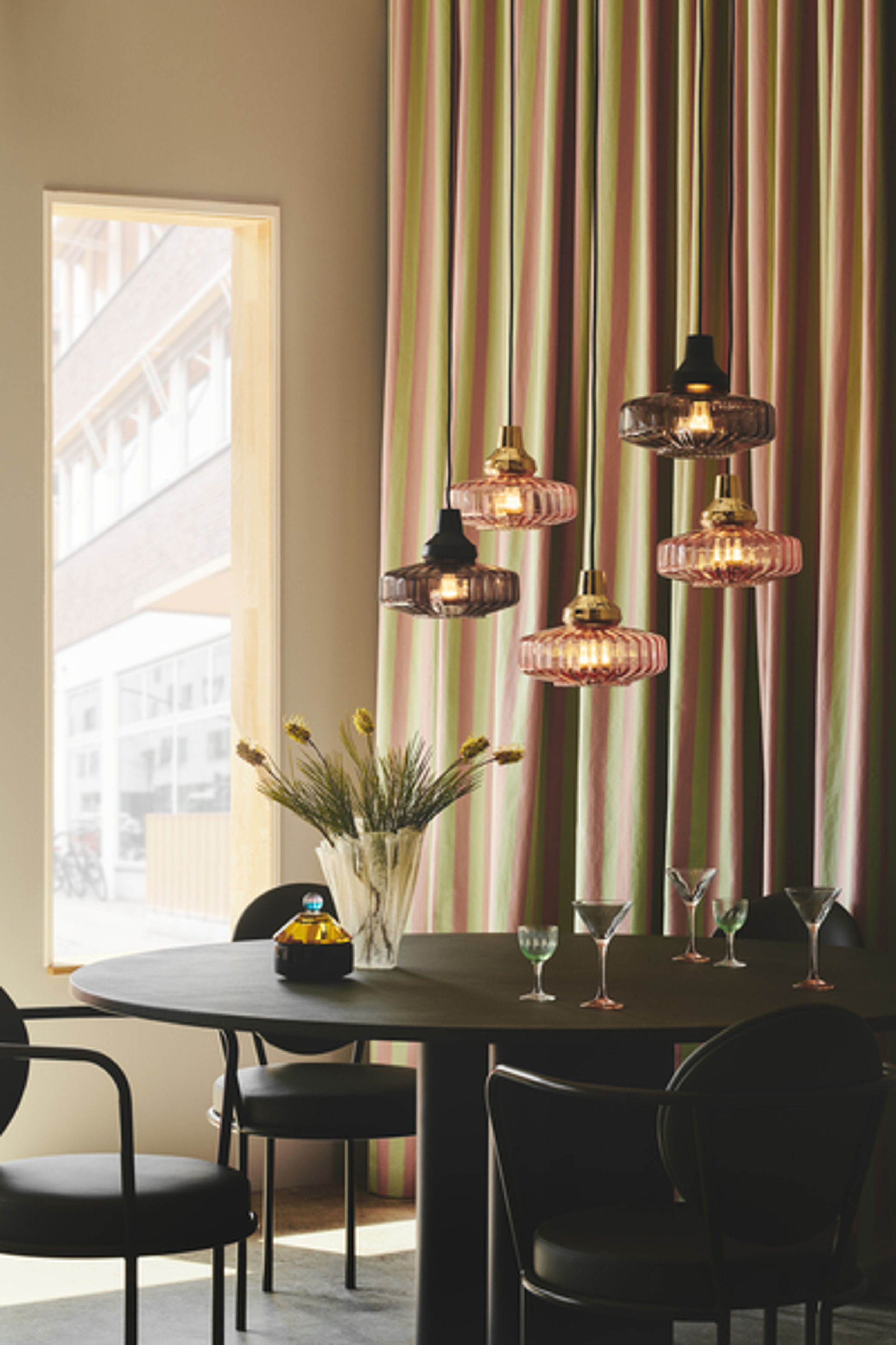 Design By Us - Pendel - Wave Optic Pendant Lamp - Rose/Gold