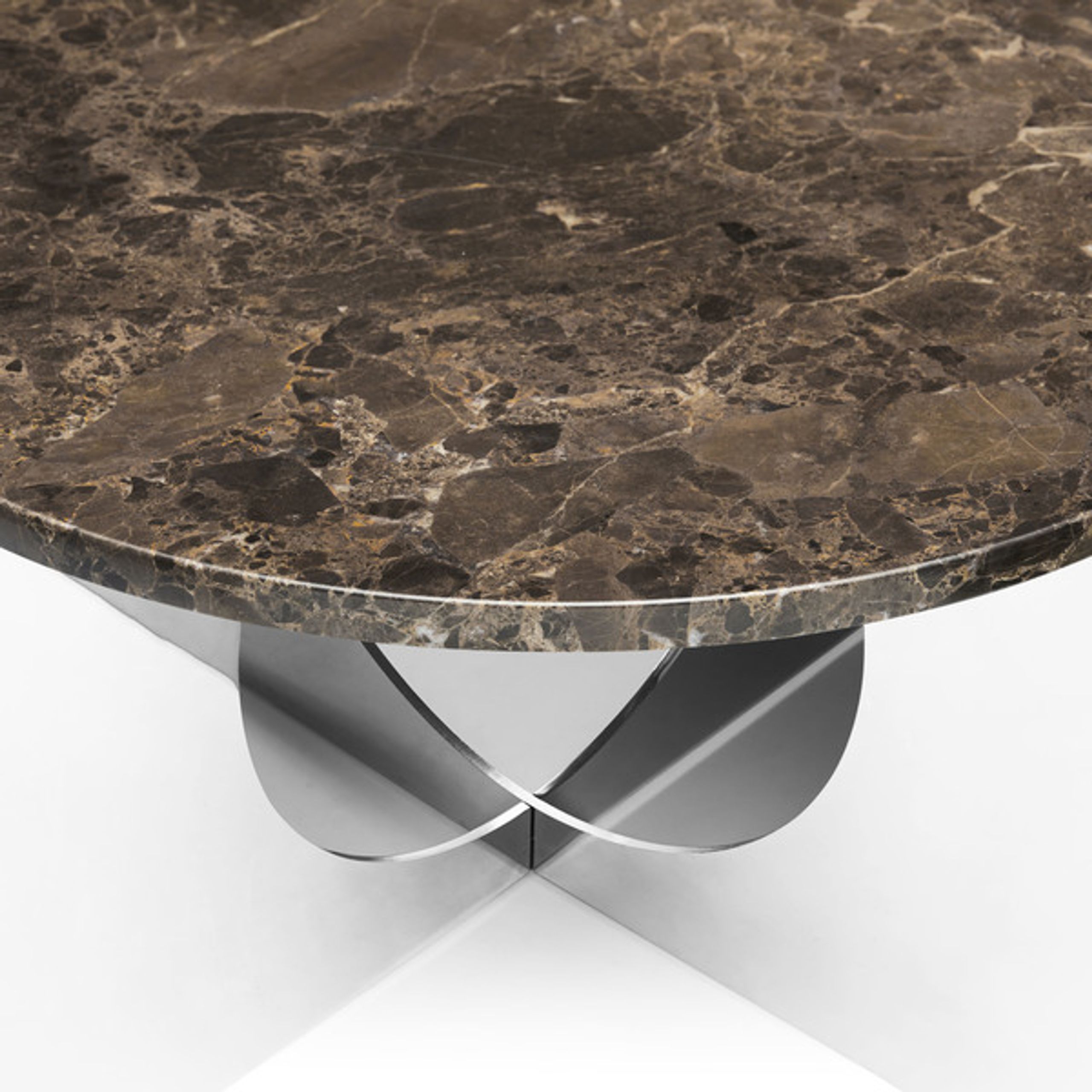 Design By Us - Coffee table - This Is Art Table - Marble - Brown - Chrome