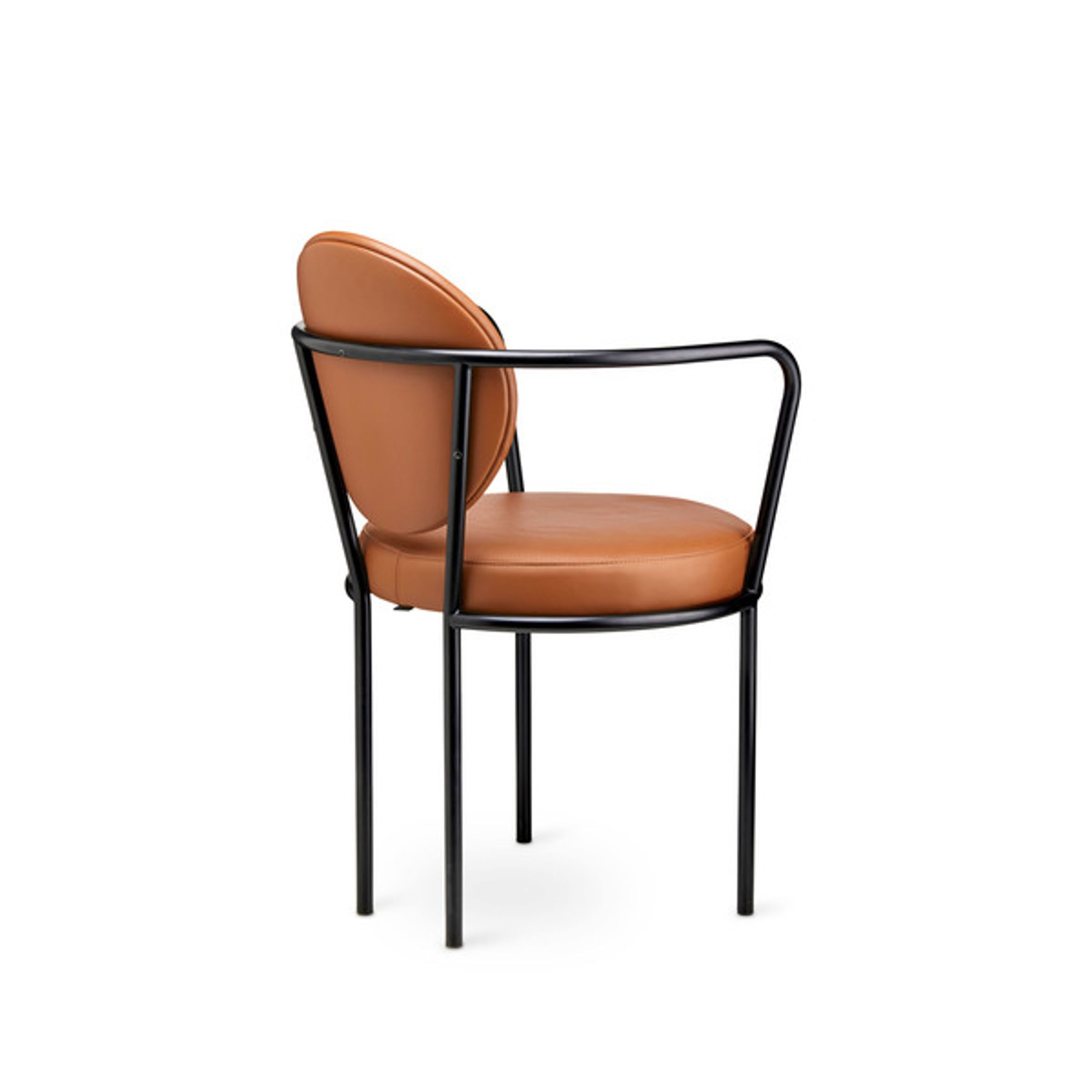 Design By Us - Jídelní židle - Casablanca chair - Black Frame - Leather Sørensen Ultra - Cognac