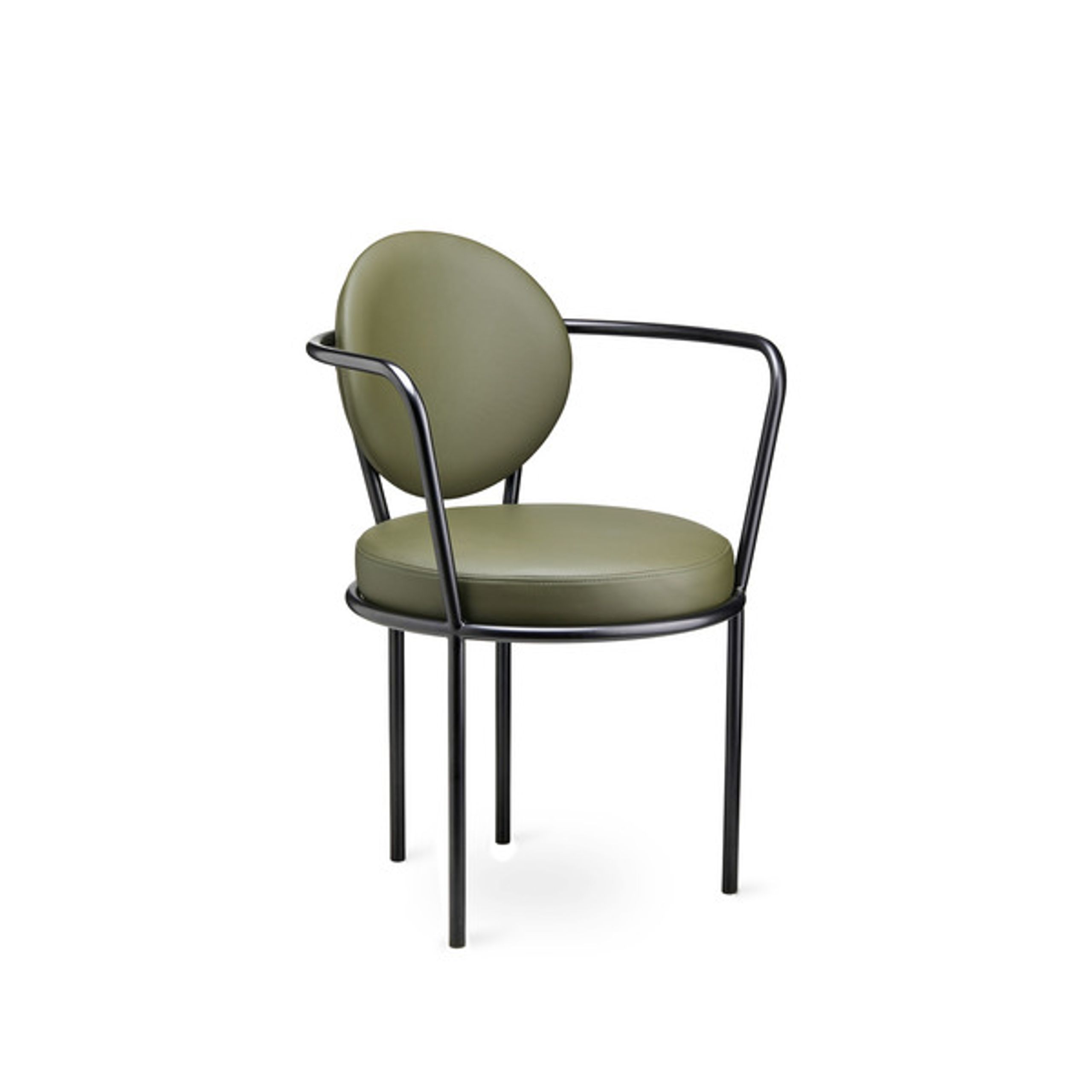 Design By Us - Jídelní židle - Casablanca chair - Black Frame - Leather Sørensen Ultra - Moss