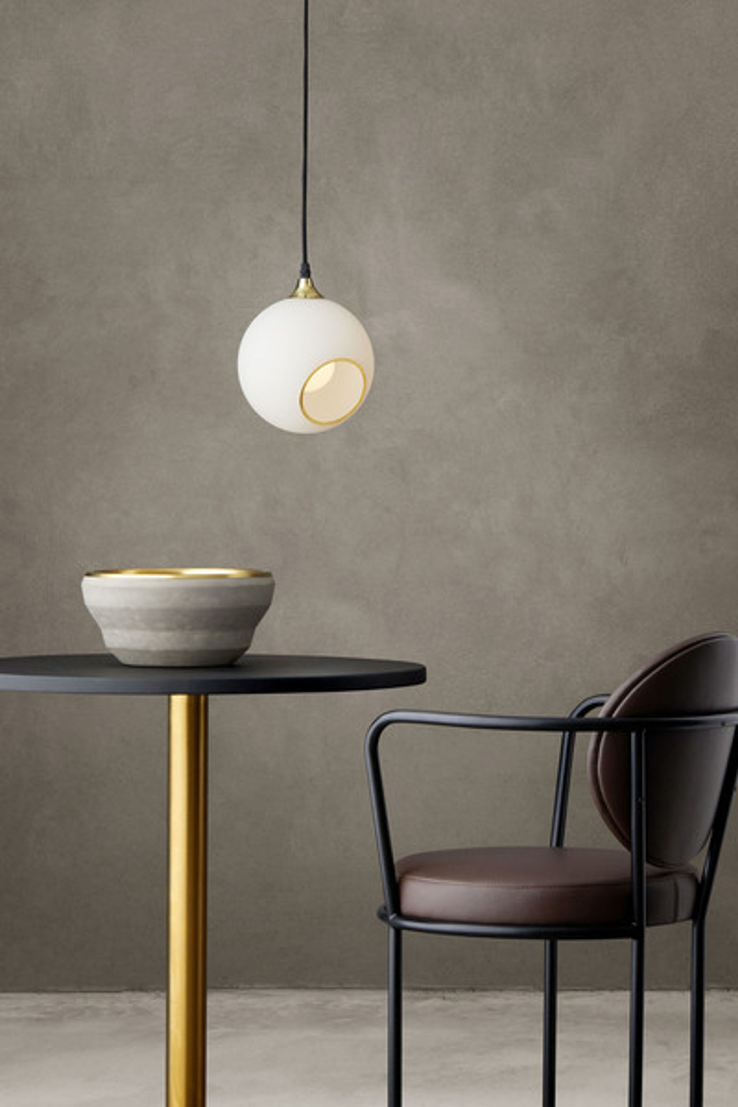 Design By Us - Esstischstuhl - Casablanca chair - Black Frame - Wool Nevotex Trio - Stone